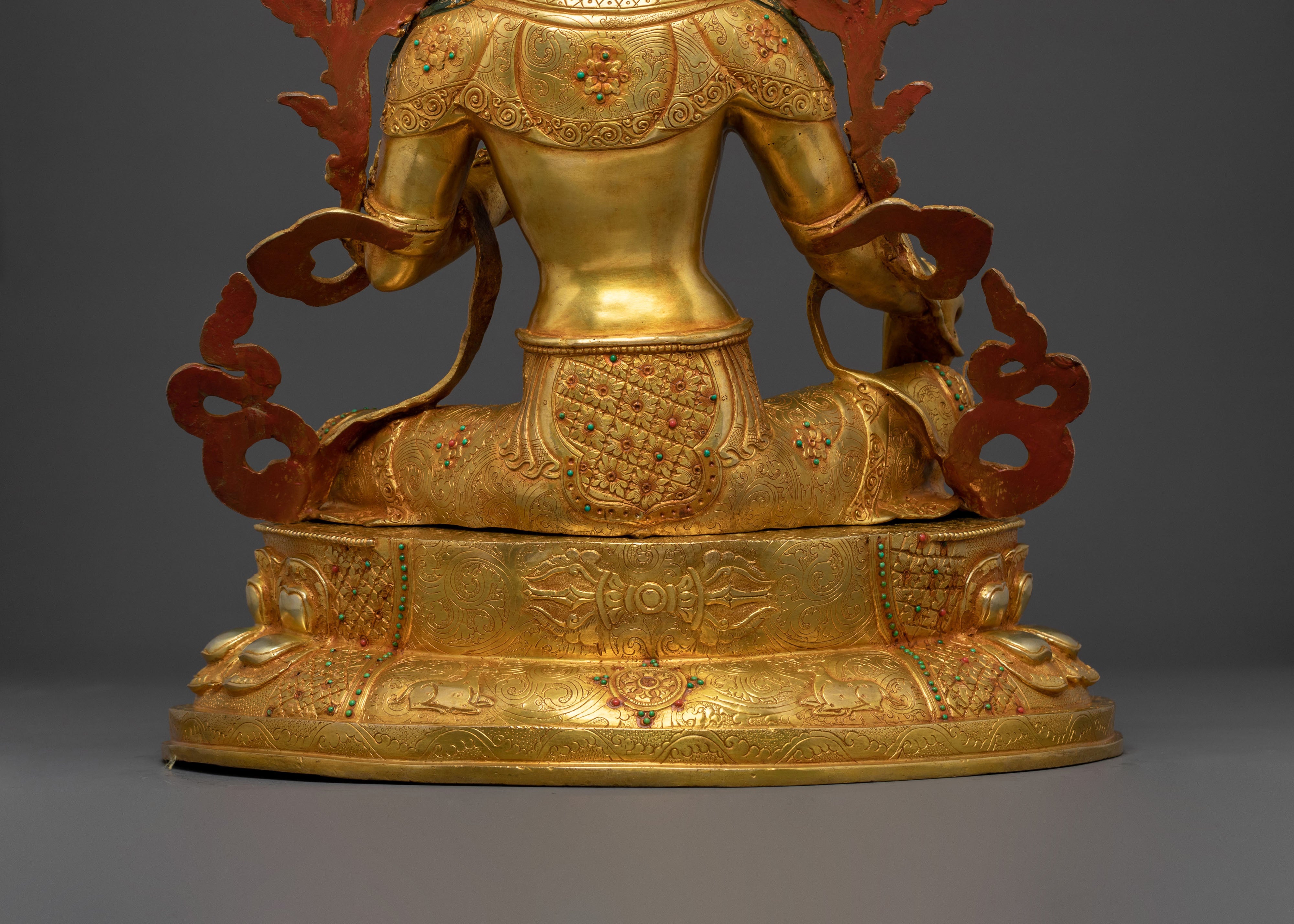 Green Tara Golden Statue | Spiritual Guardian
