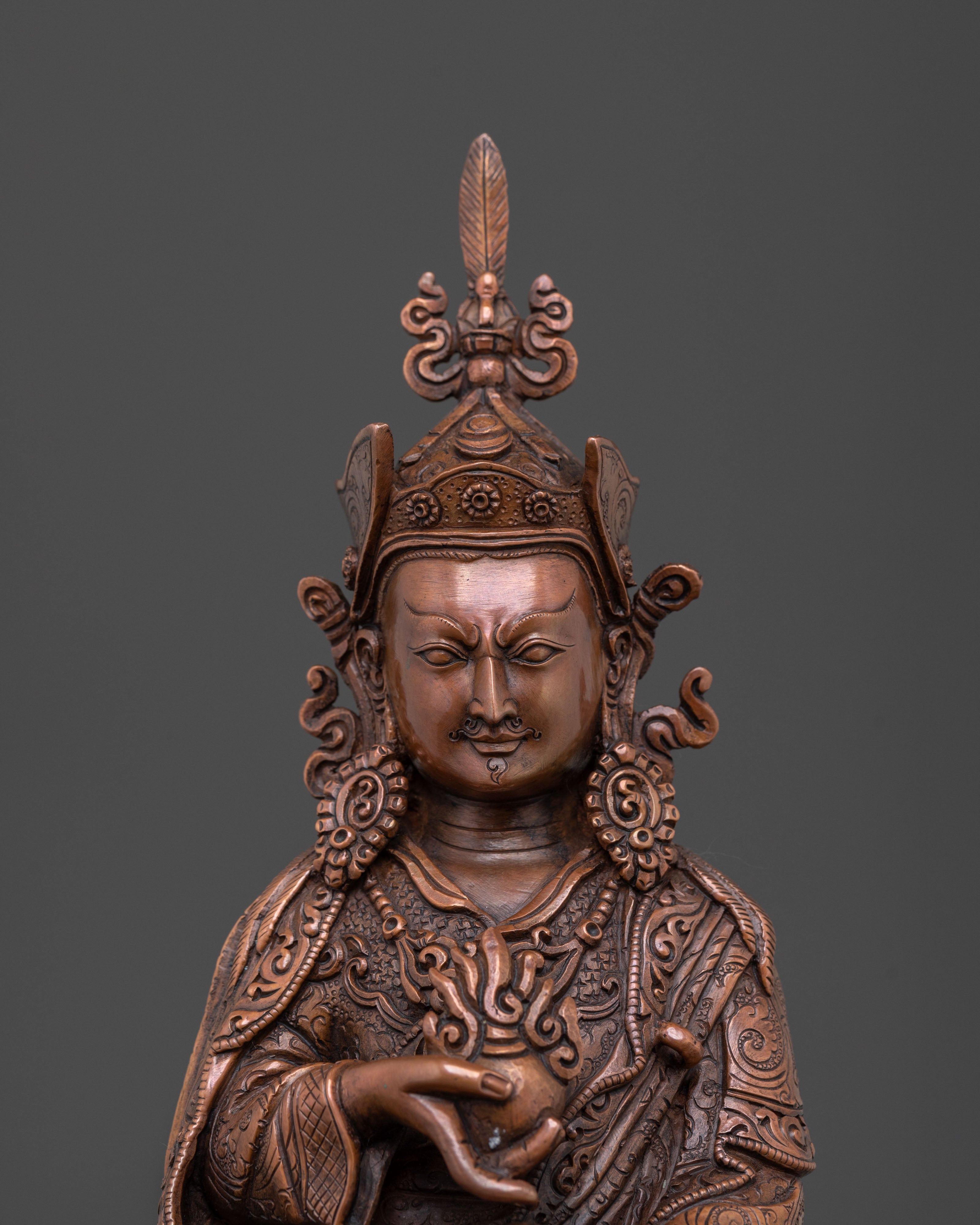 Guru Norla Blessing Statue | Oxidized Copper Figurine