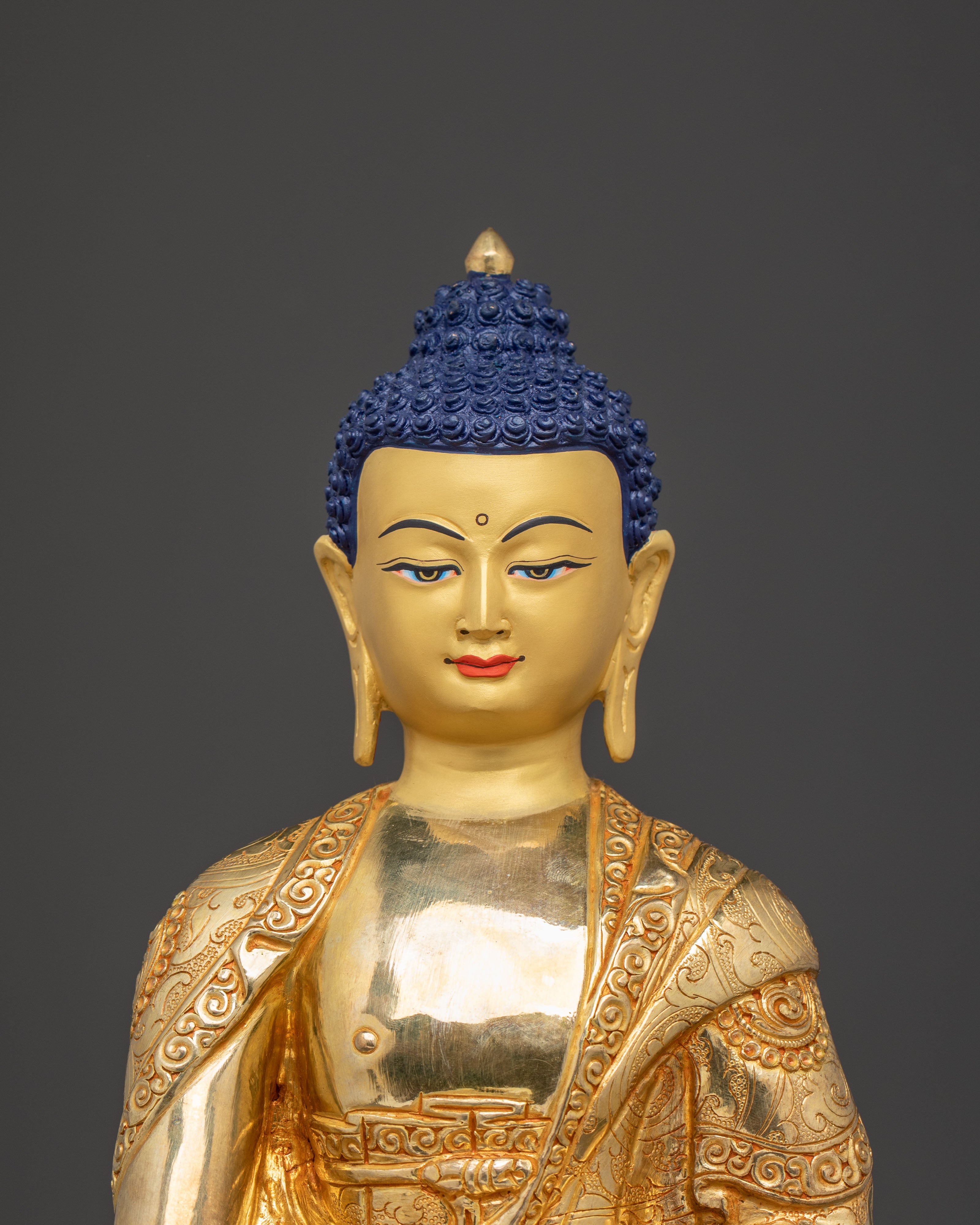 Enlightened Gautama Buddha 24k Gold-Glided Statue | Home Decor