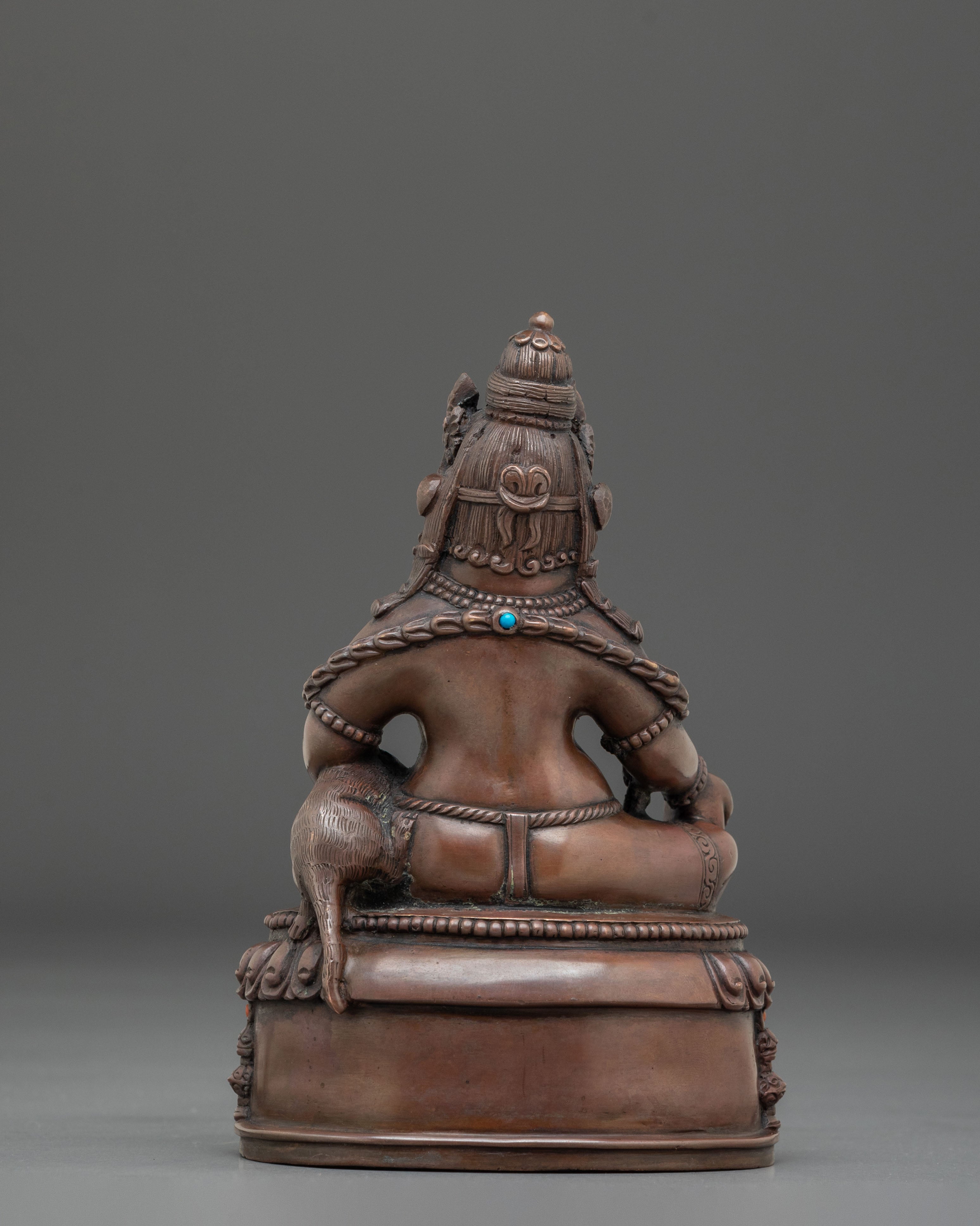 Dzambhala Statue | Oxidized Copper Wealth Deity