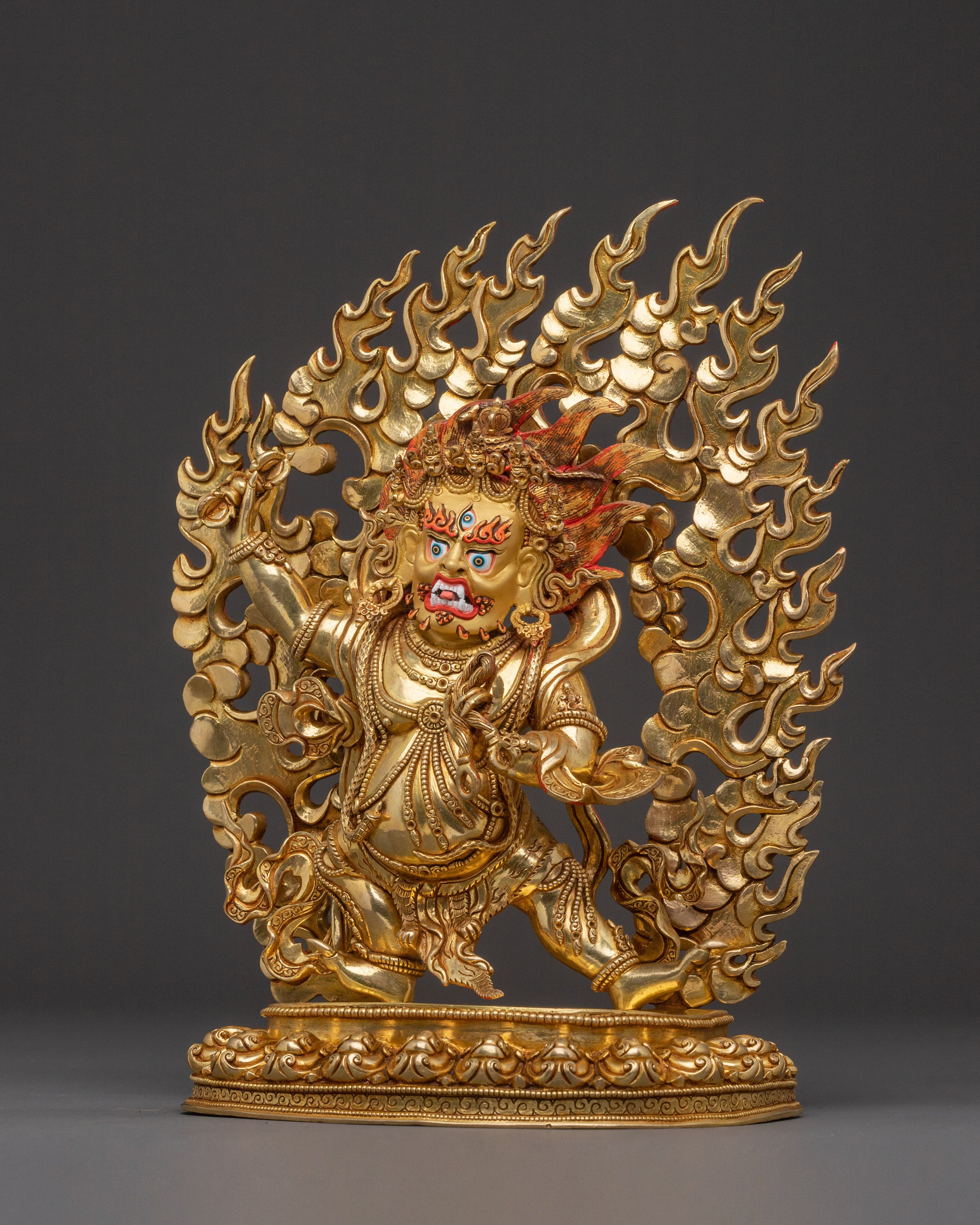 Vajrapani Bodhisattva — Hand-Gilded Copper Sculpture