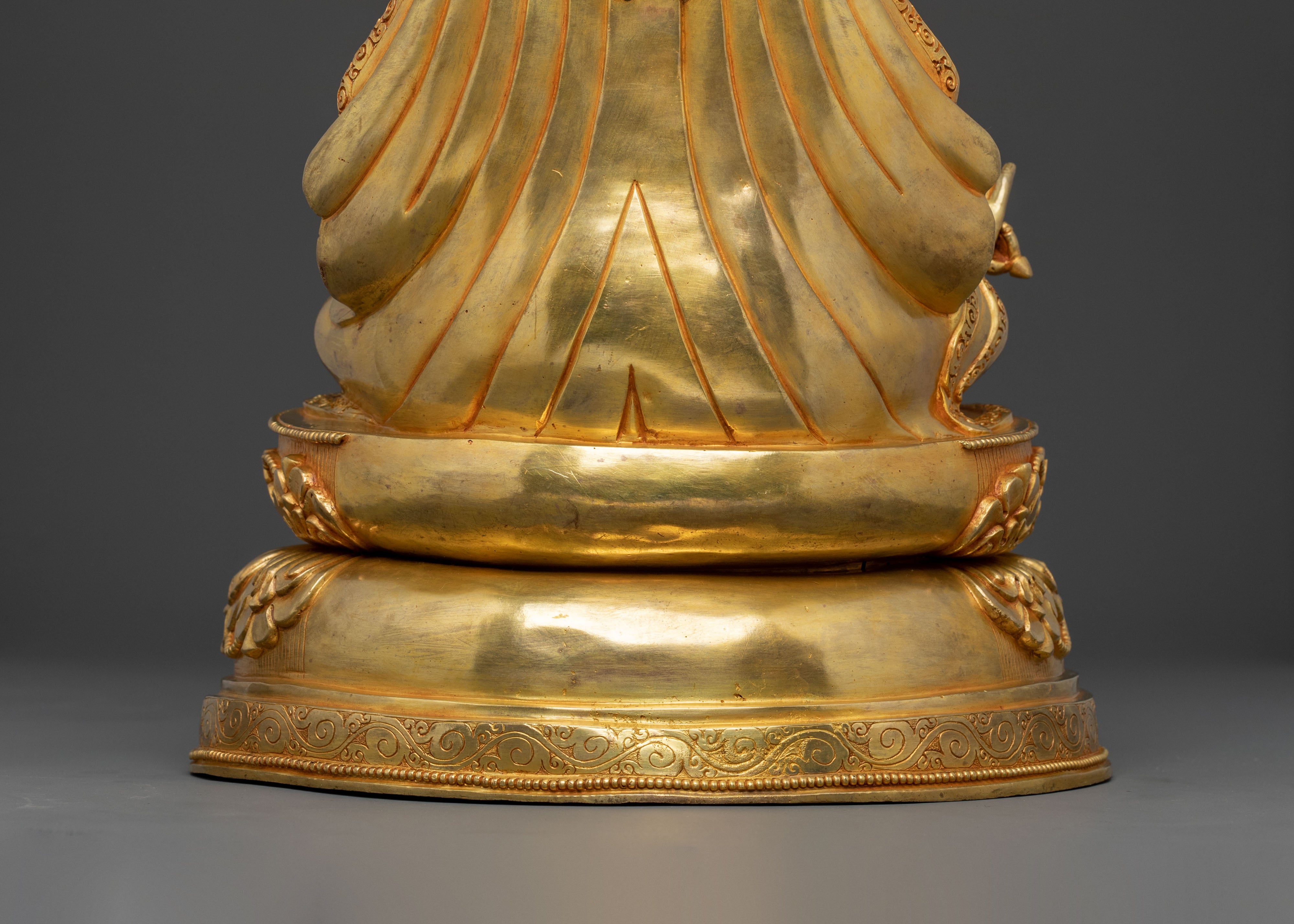 Guru Rinpoche 24K Gold Gilded Divine Sculpture