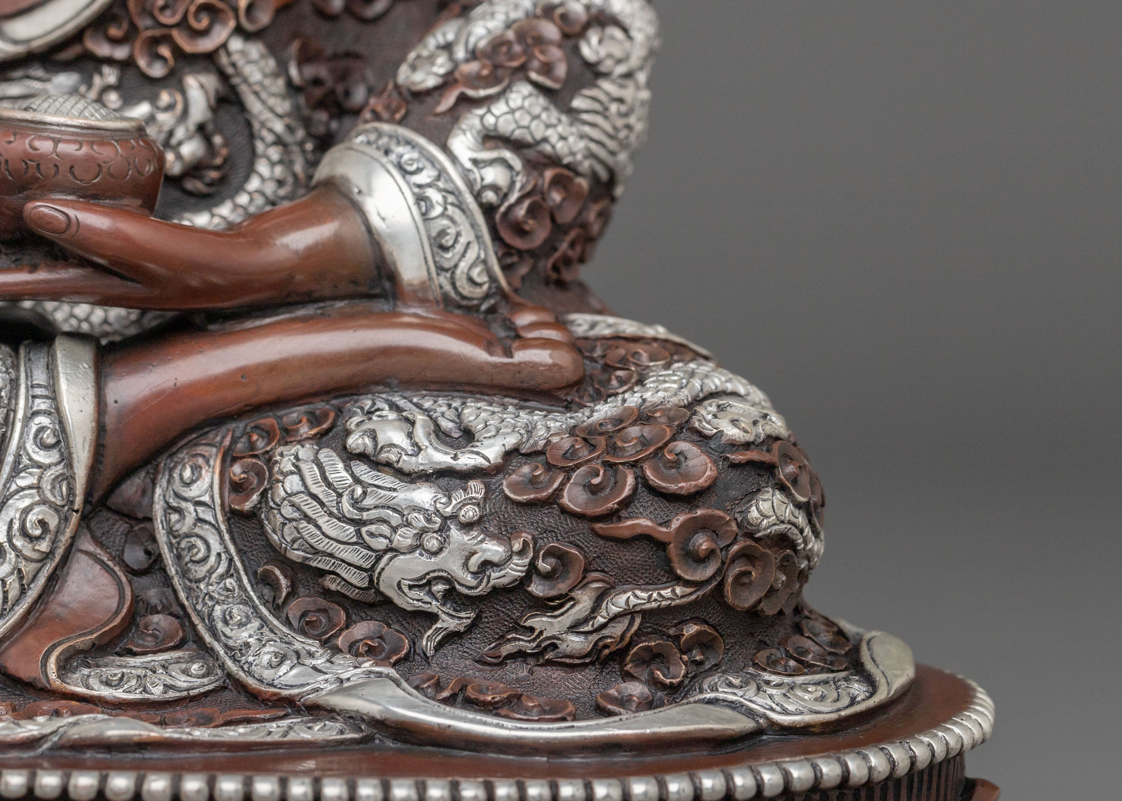 Hand Carved Shakyamuni Buddha Himalayan Sculpture