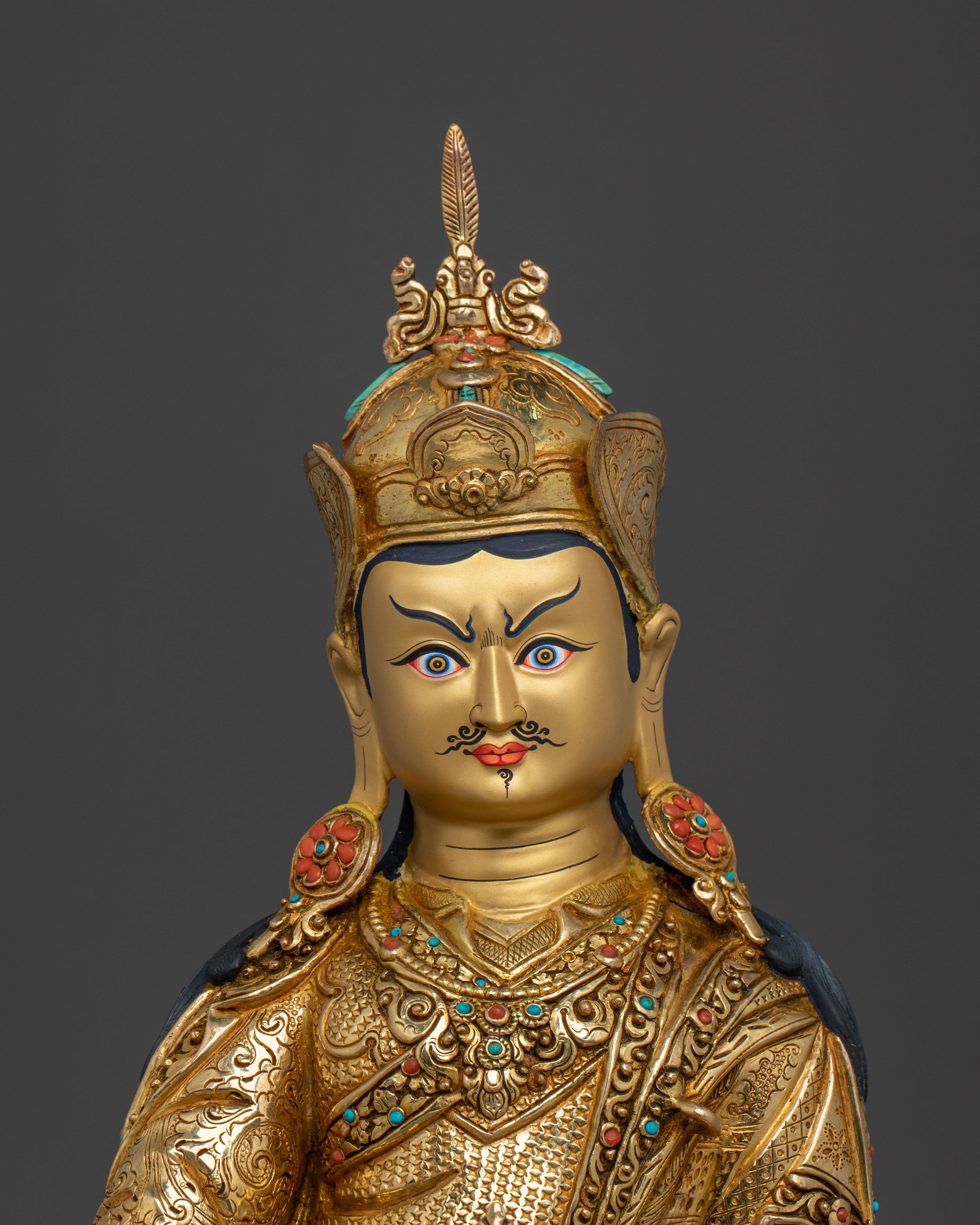 Traditional Handmade Tibetan Guru Rinpoche Statue