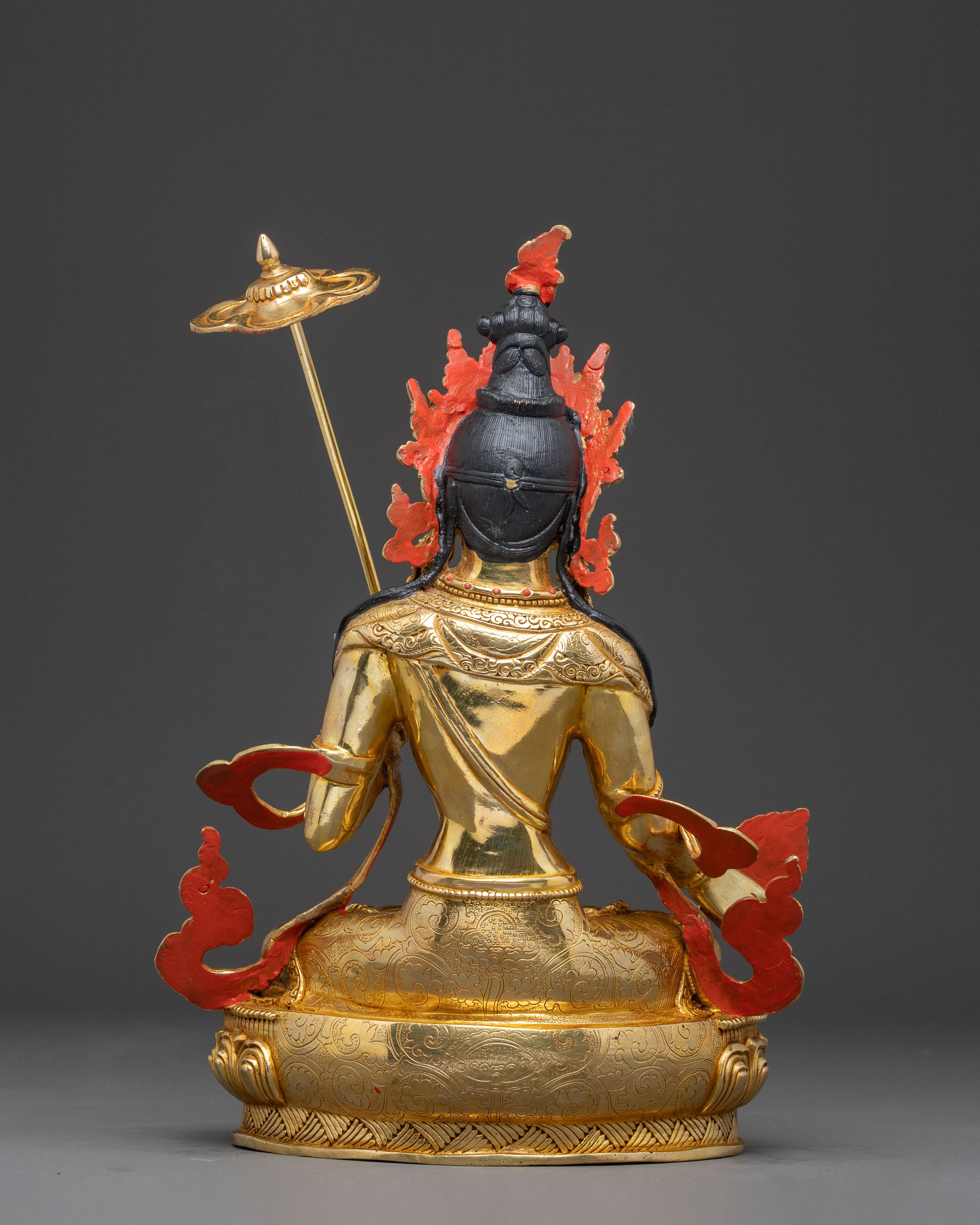 Golden Dukar Sculpture | Guardian of Dharma