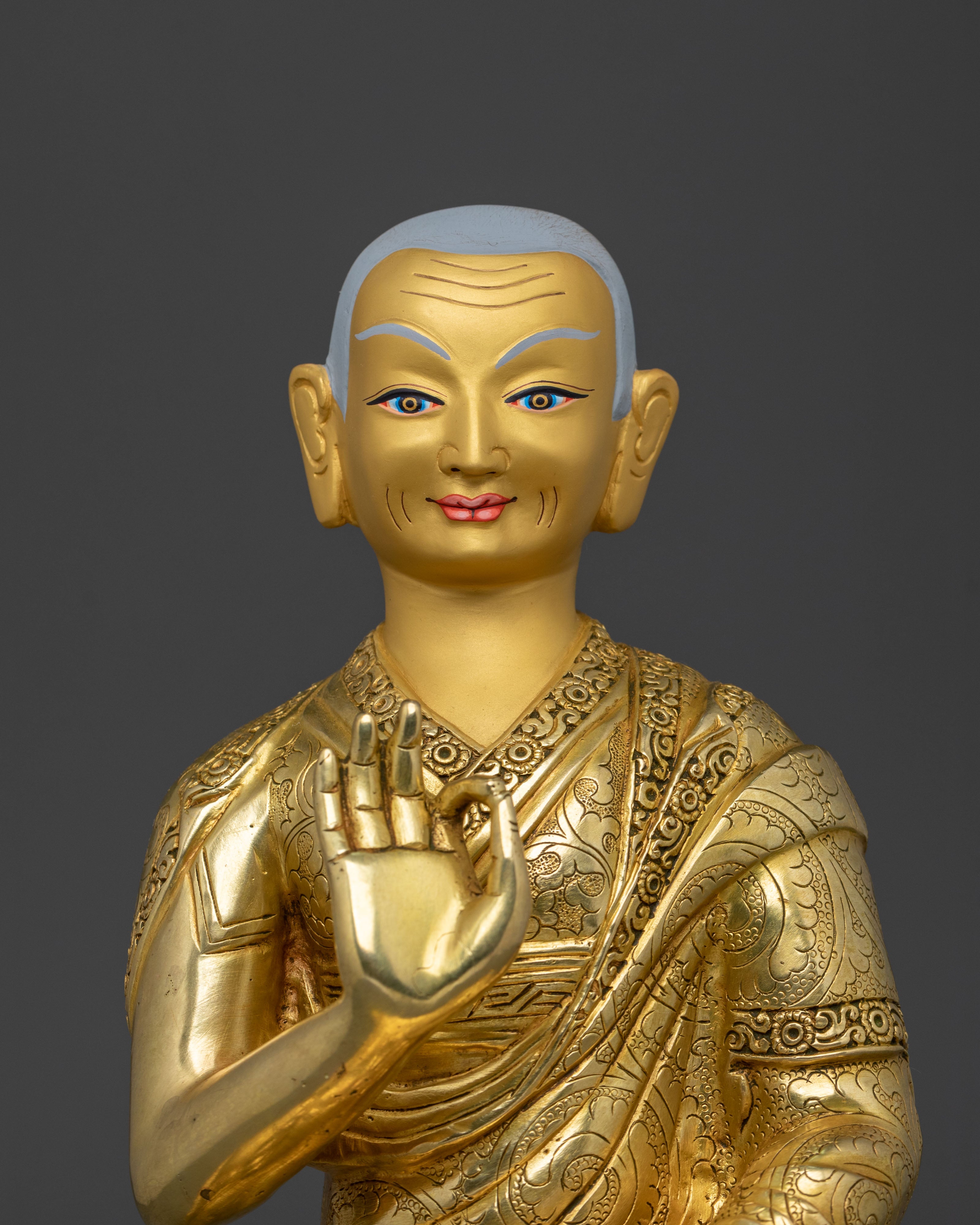 Tsongkhapa with Disciples Sculpture Set | Altar Home Decor