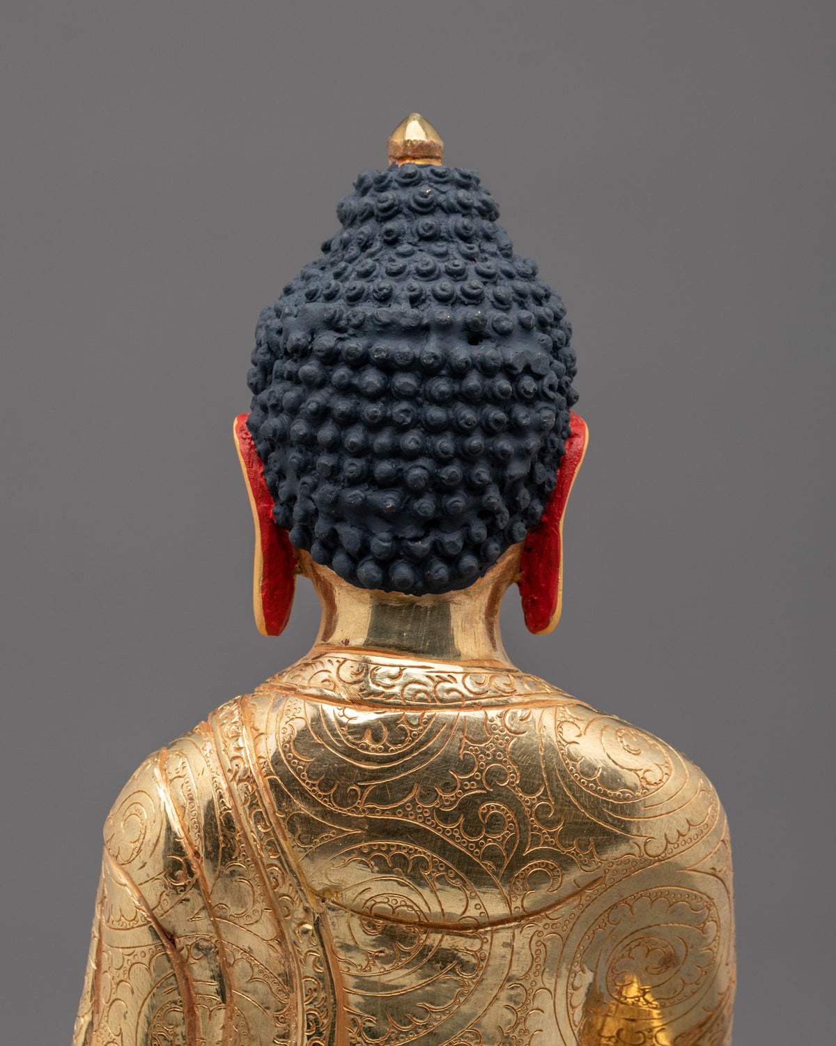 Vairocana 24K Fire Gold Gilded Statue: Radiant Copper Divinity