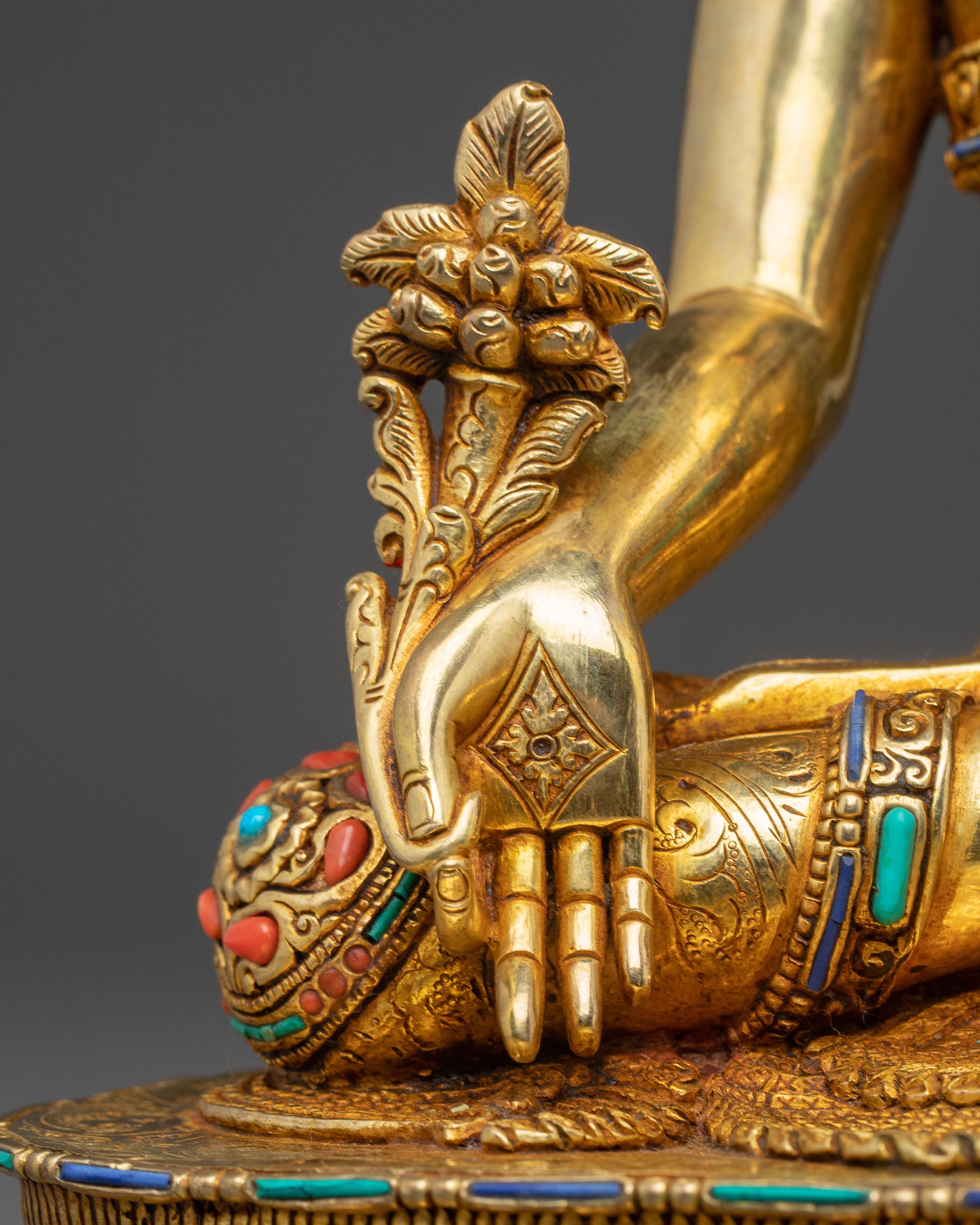 The Buddhist Healing Statue of Medicine Buddha | Nepali Handmade Icon