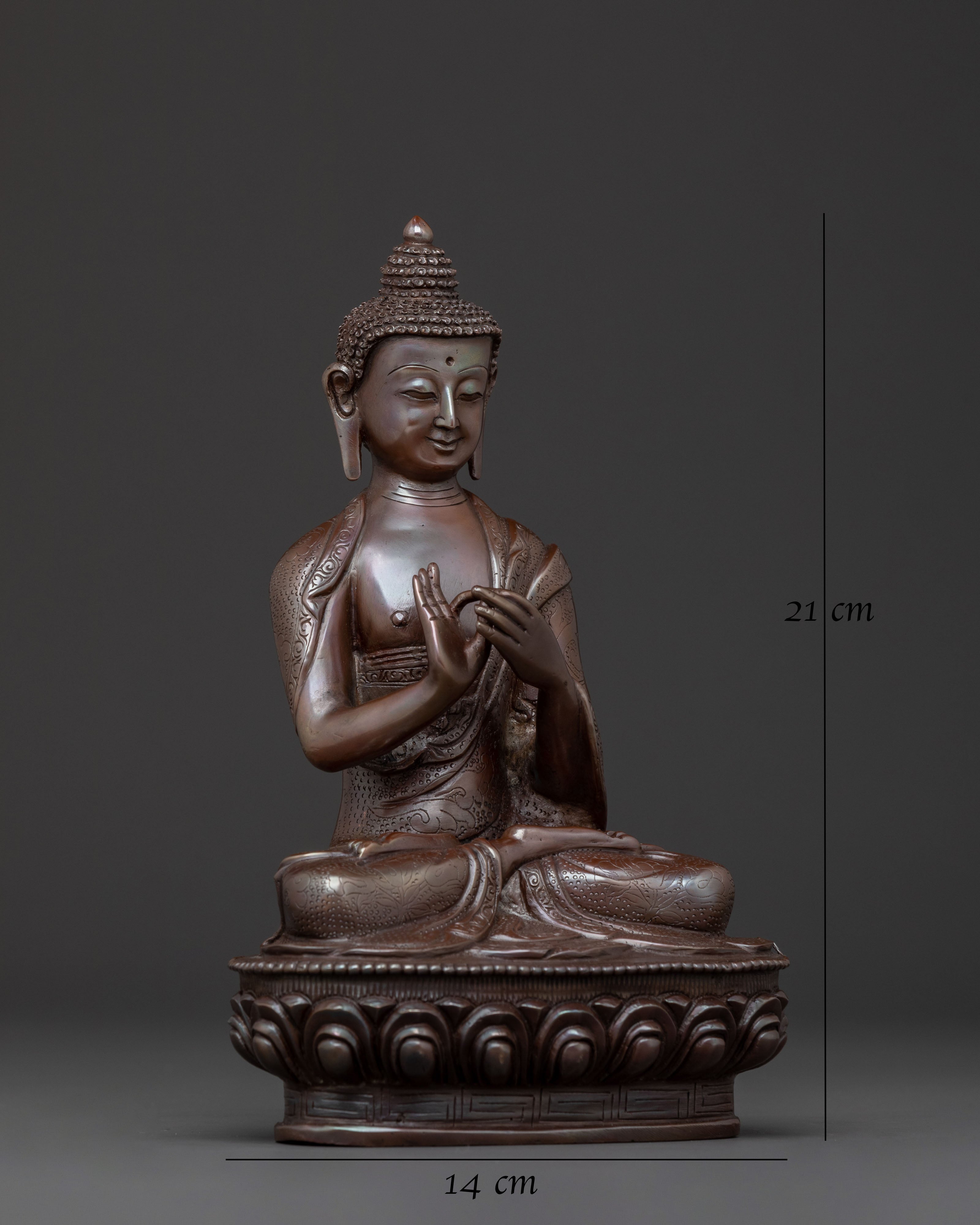 Vairocana Oxidized Copper Statue | Sacred Figure