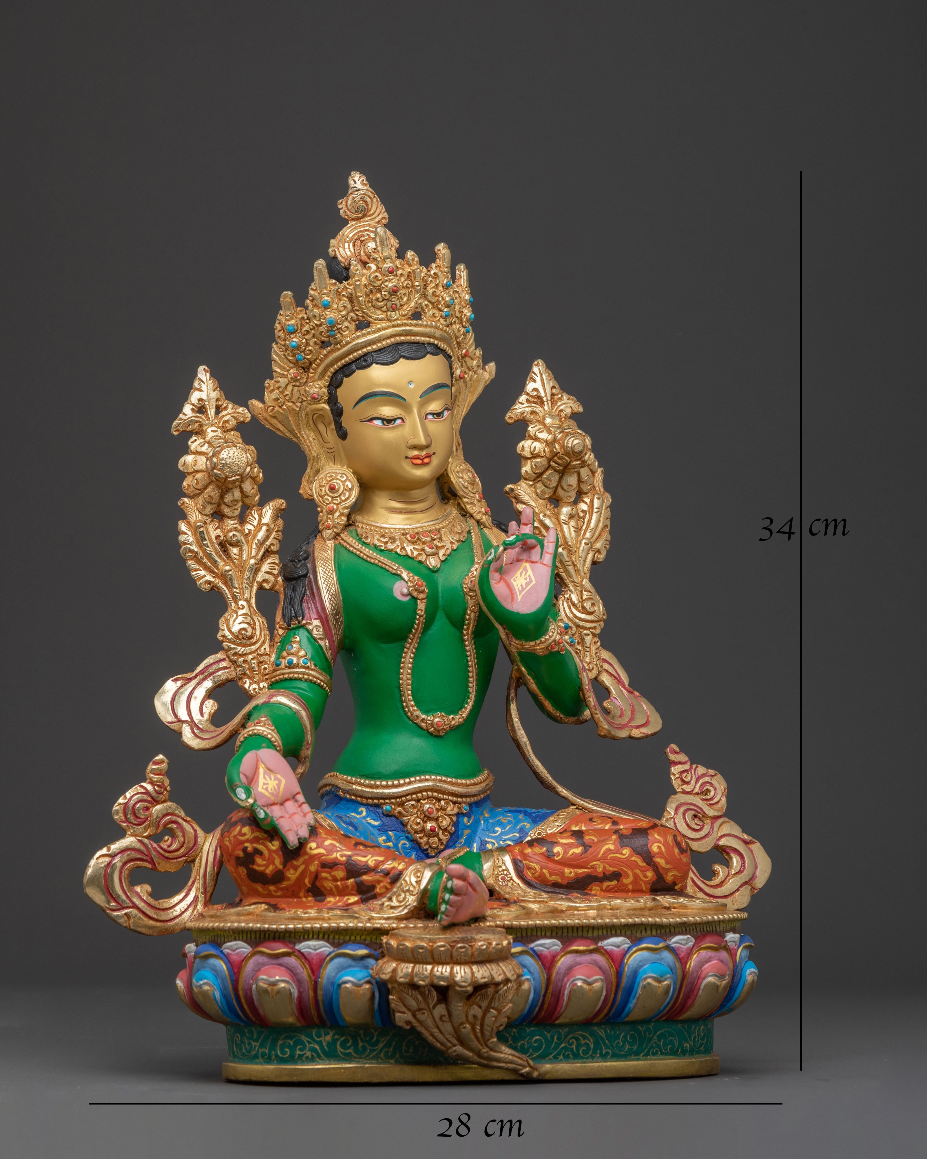 Protector Green Tara Statue – Meditational Decor