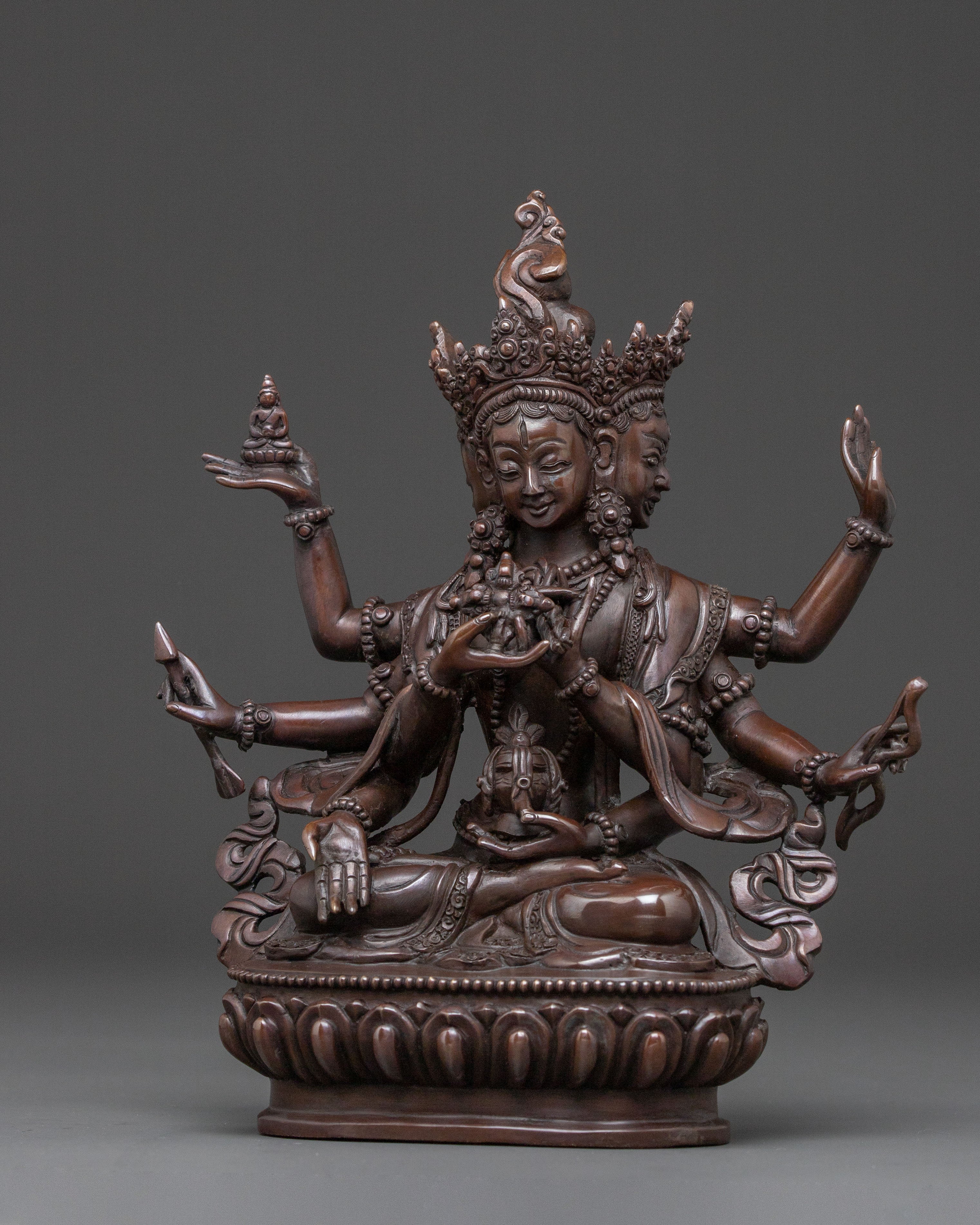 Nagyalma Handcrafted Copper Statue – Deity of longevity