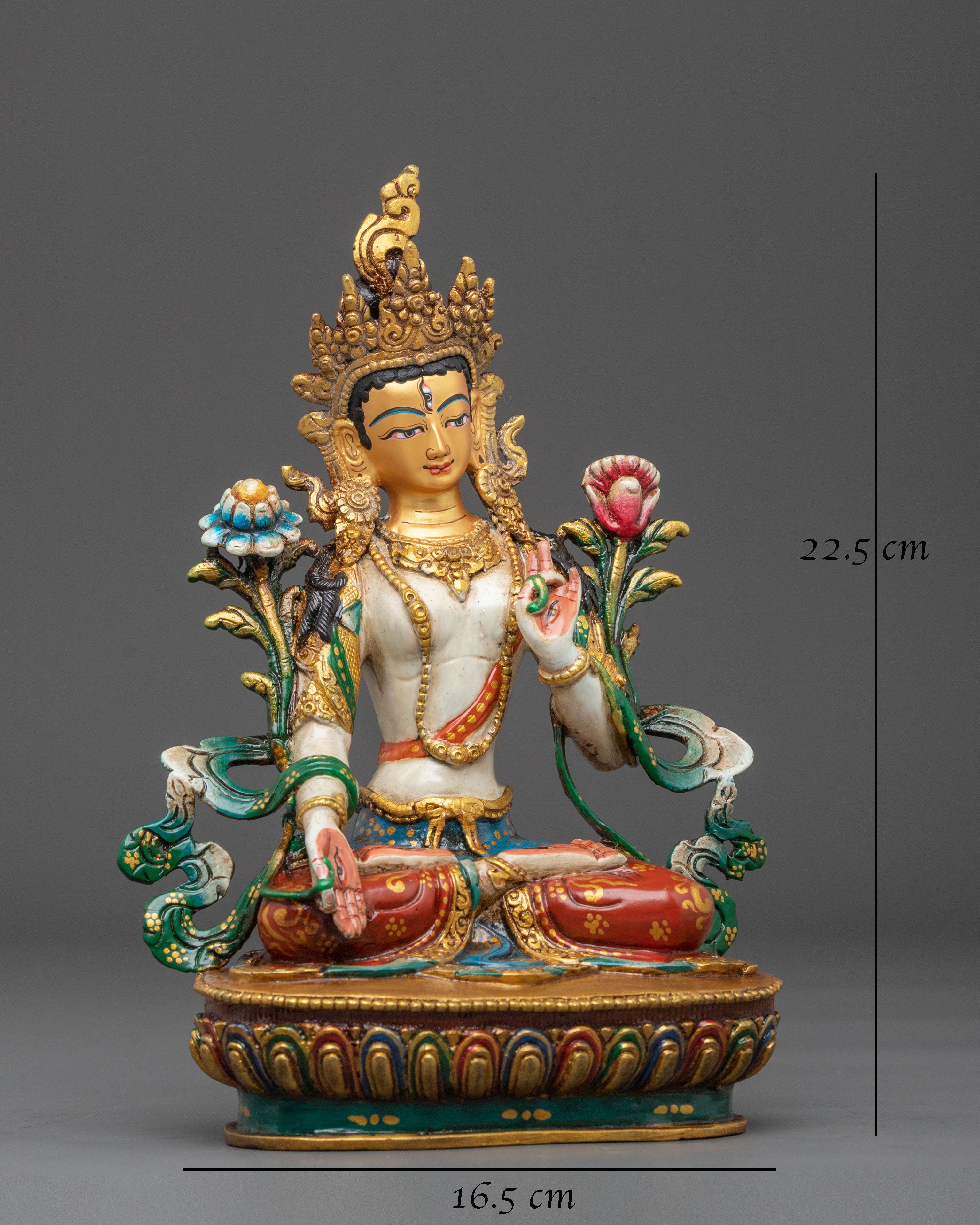 White Tara Figurine of Protection | Seven-Eyed Deity