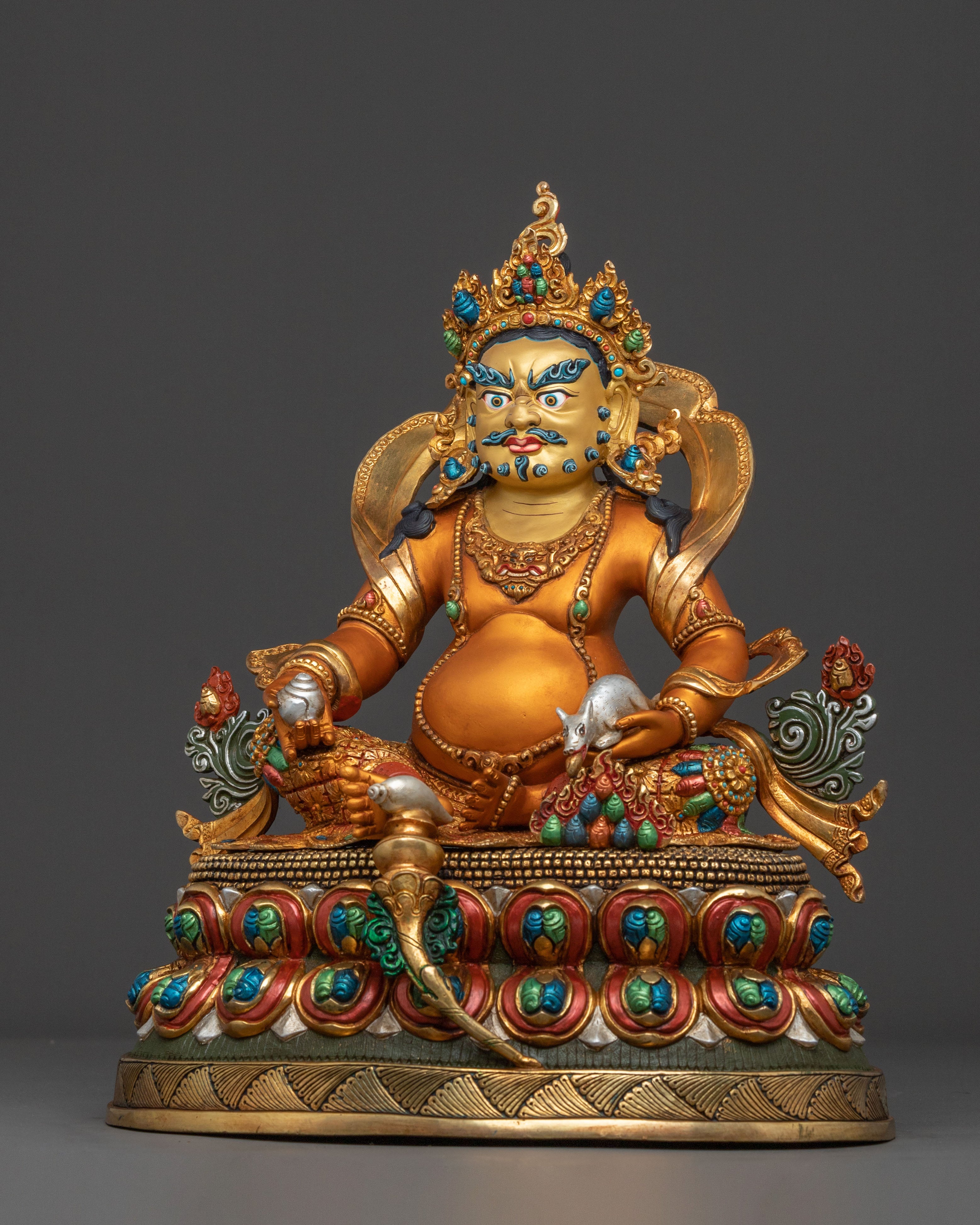 Yellow Dzambhala Sacred Statue | Himalayan Prosperity Art
