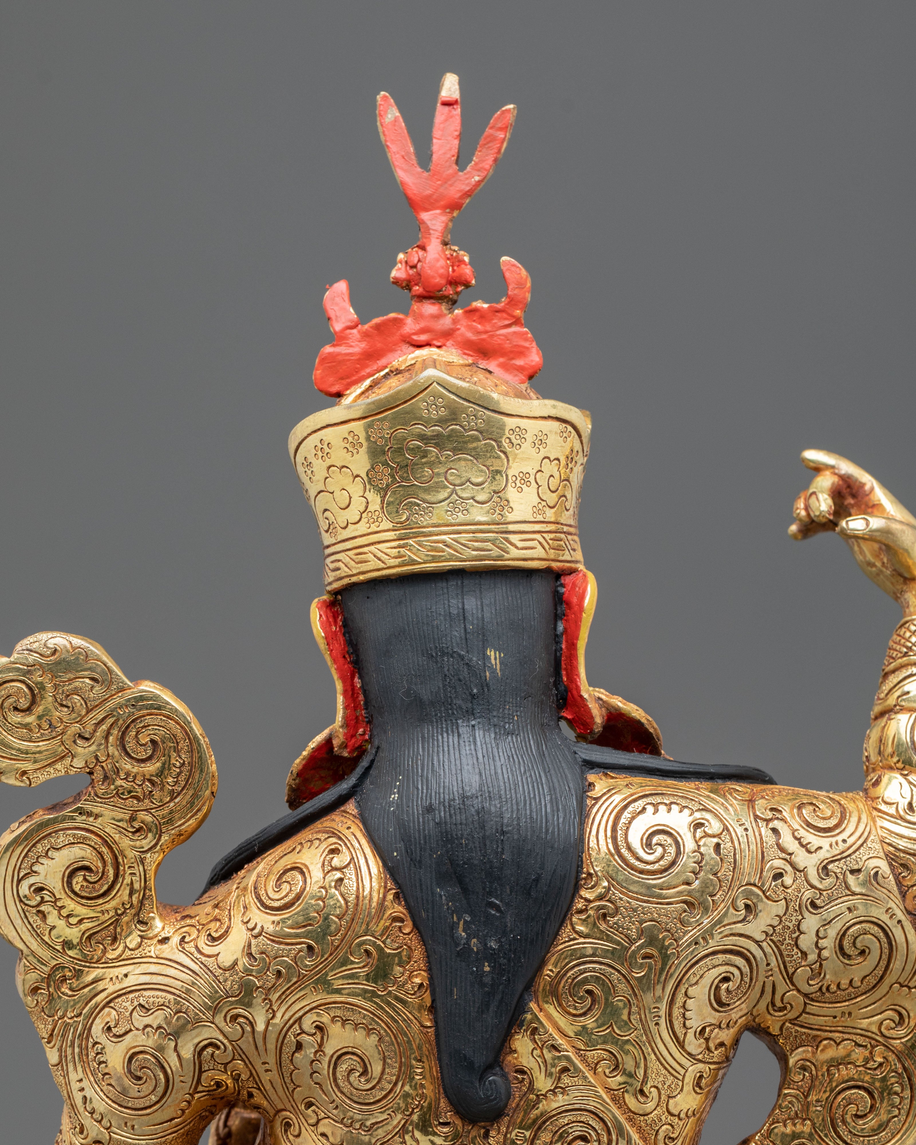 Dancing Guru Rinpoche Statue | 24K Gold Gilded Artistry