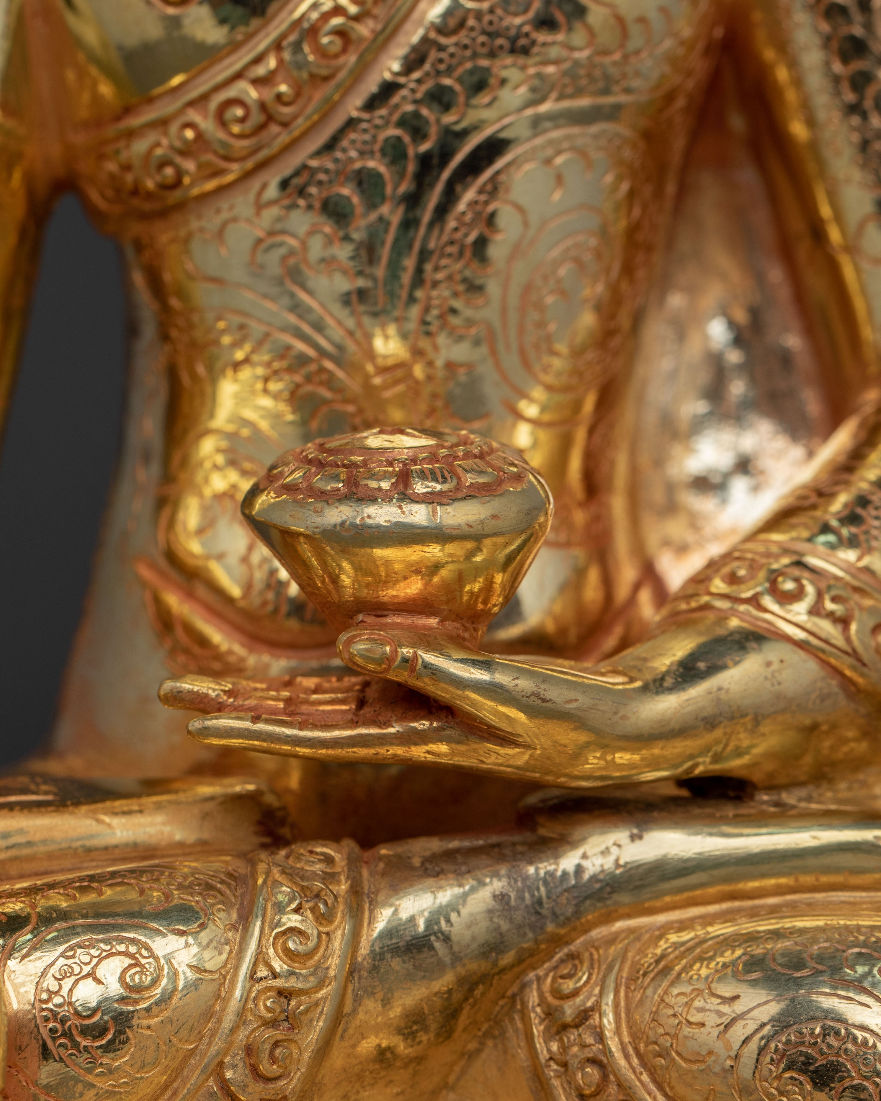Vajrayana Shakyamuni Buddha Statue | Buddhist Enlightened Teacher Sculpture