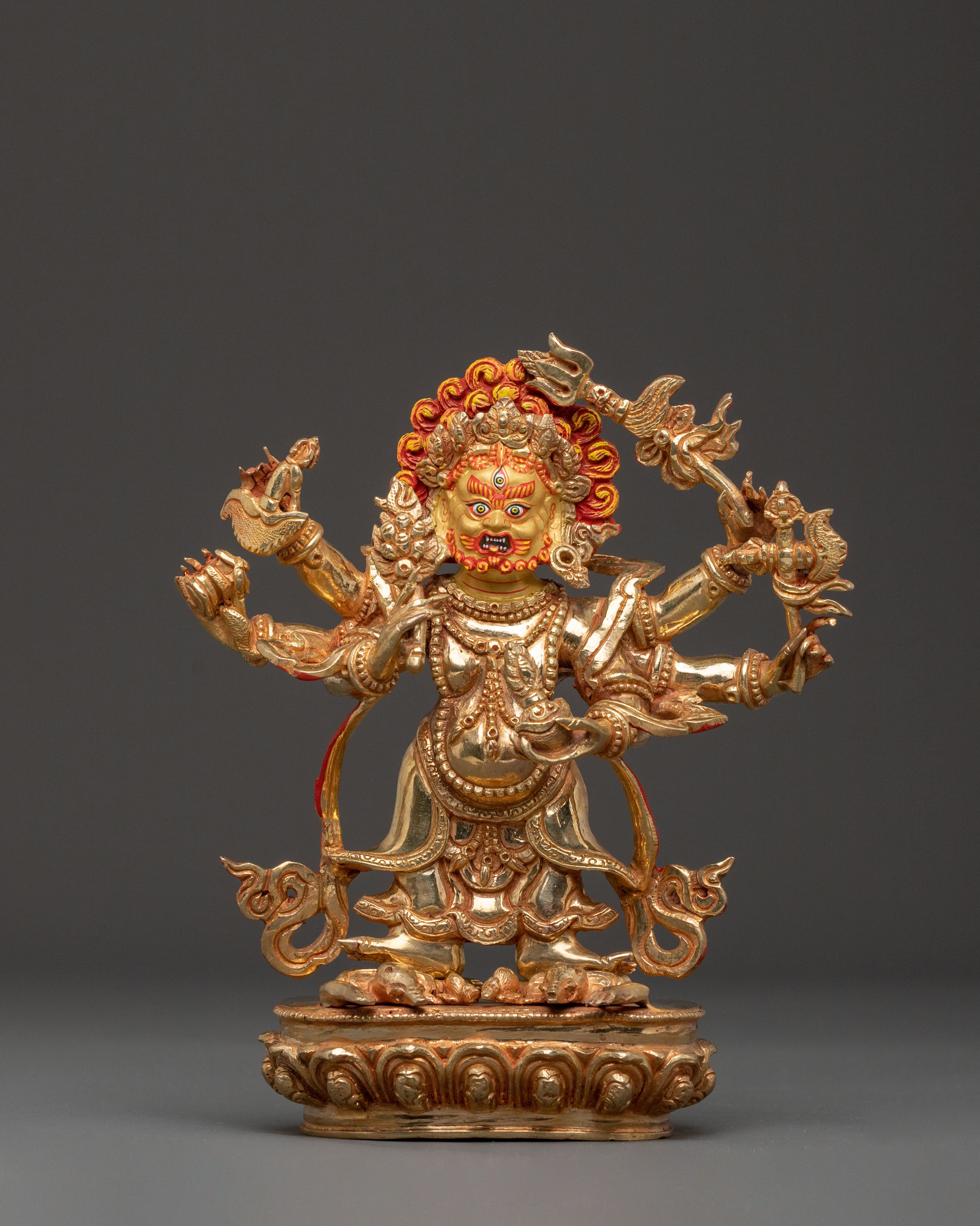 White Mahakala Protector Statue | Home Decor