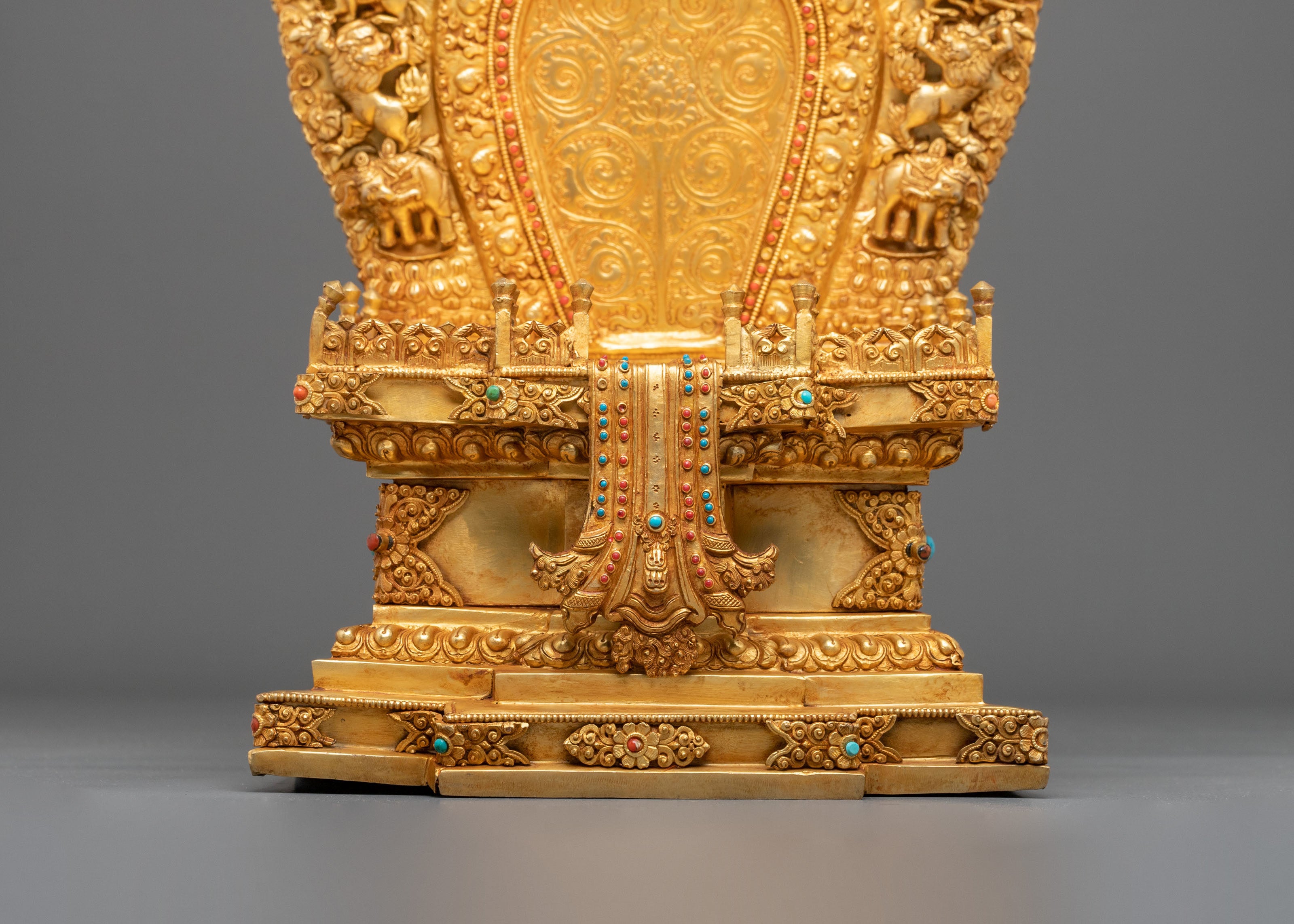Sacred Throne – 24K Gold Gilded Copper Stature