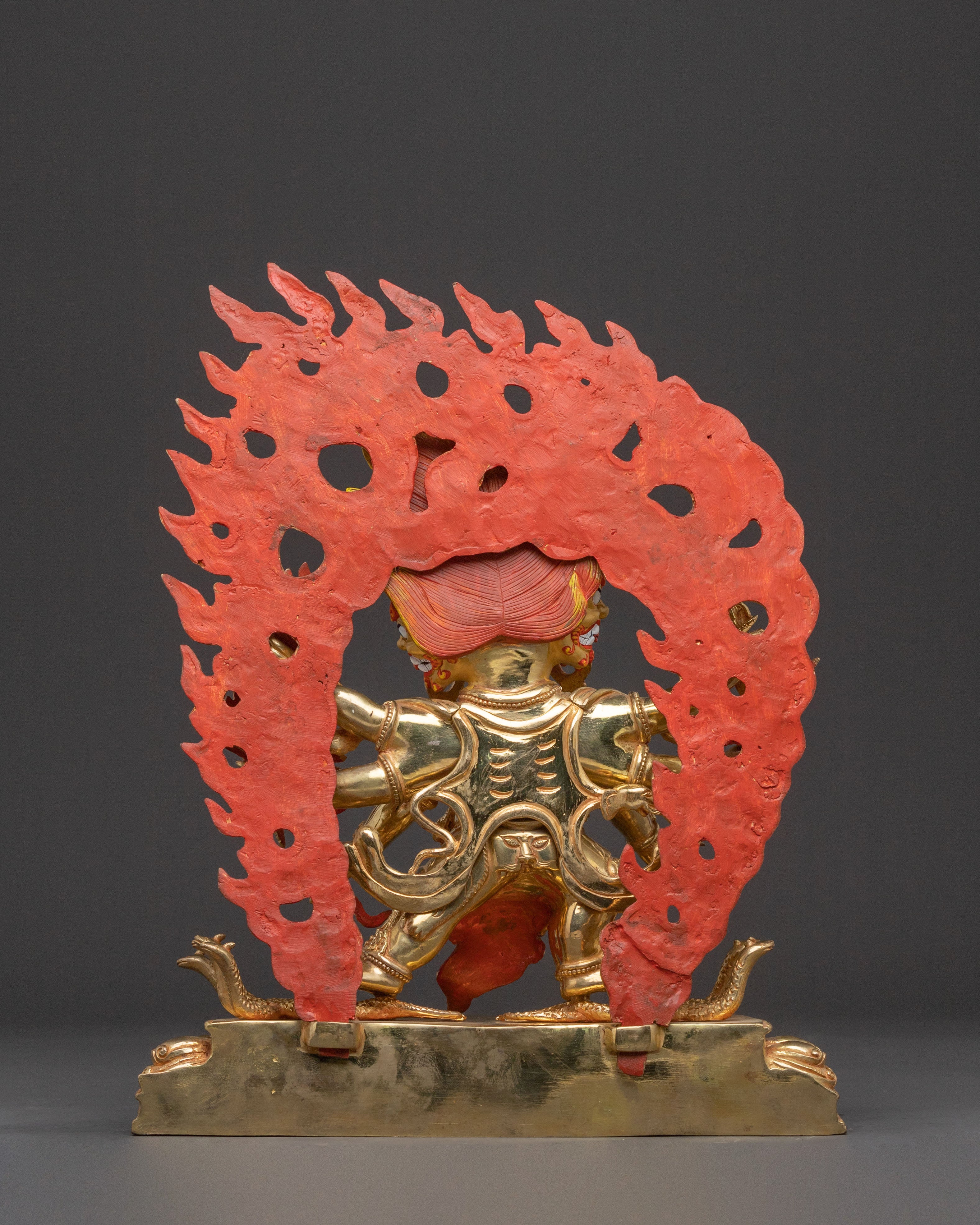 Hayagriva Dharma Guardian Statue - 24K Gold Gilded