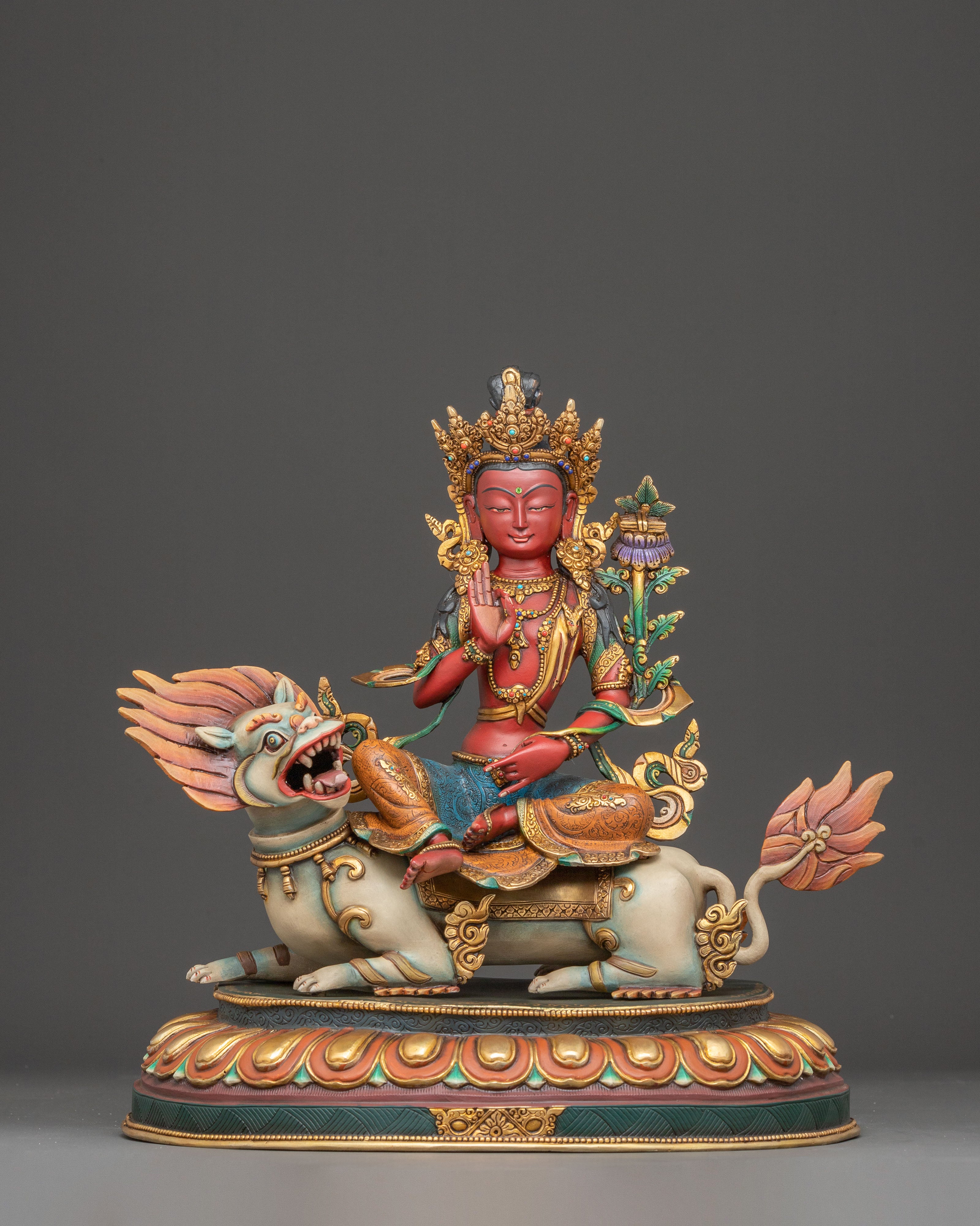Simhanada Lokeshvara and Lokeshwor Statue Set | Symbol of Fearless Wisdom
