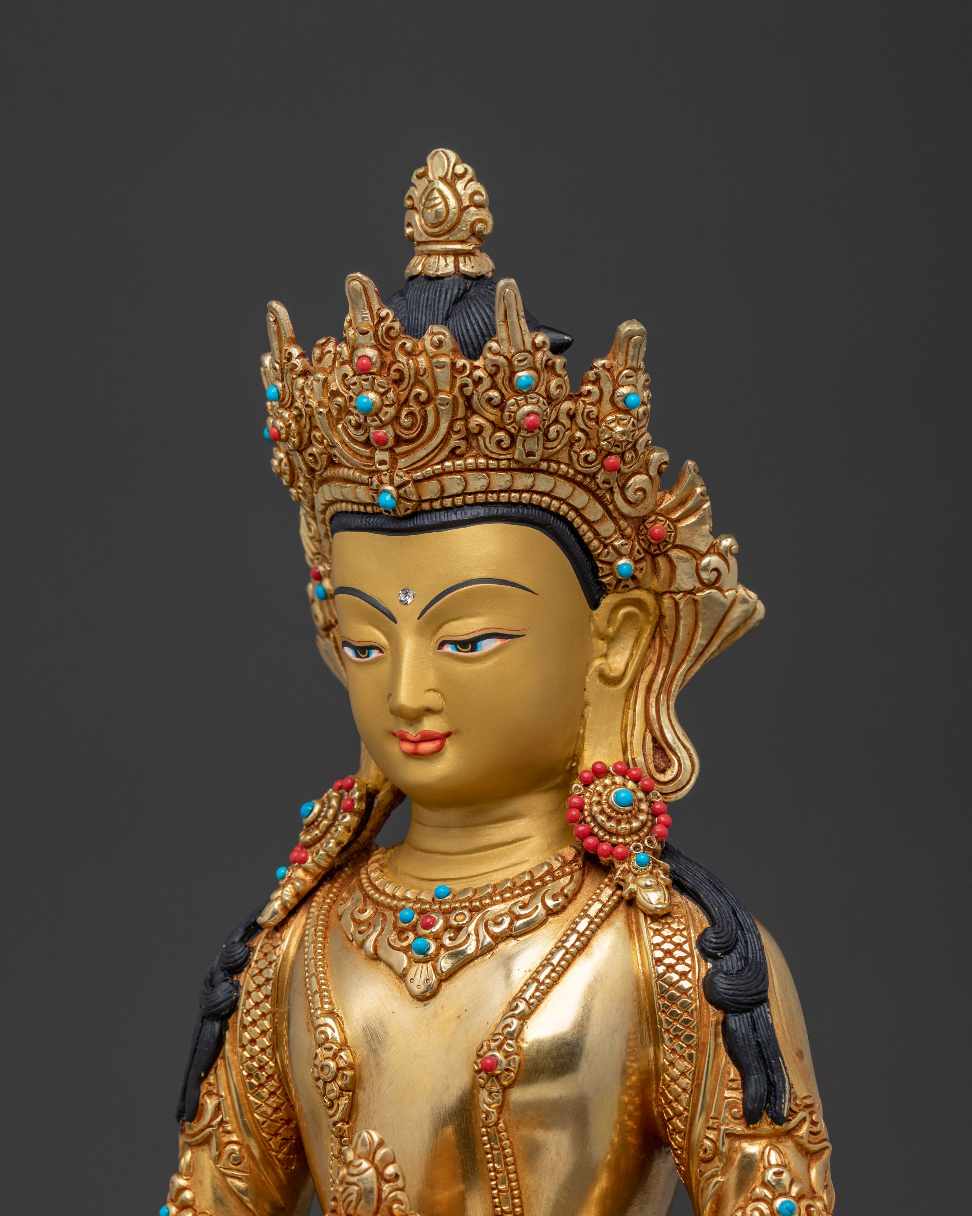 Longevity Figurine Amitayus | Sacred Buddhist Altar Decor