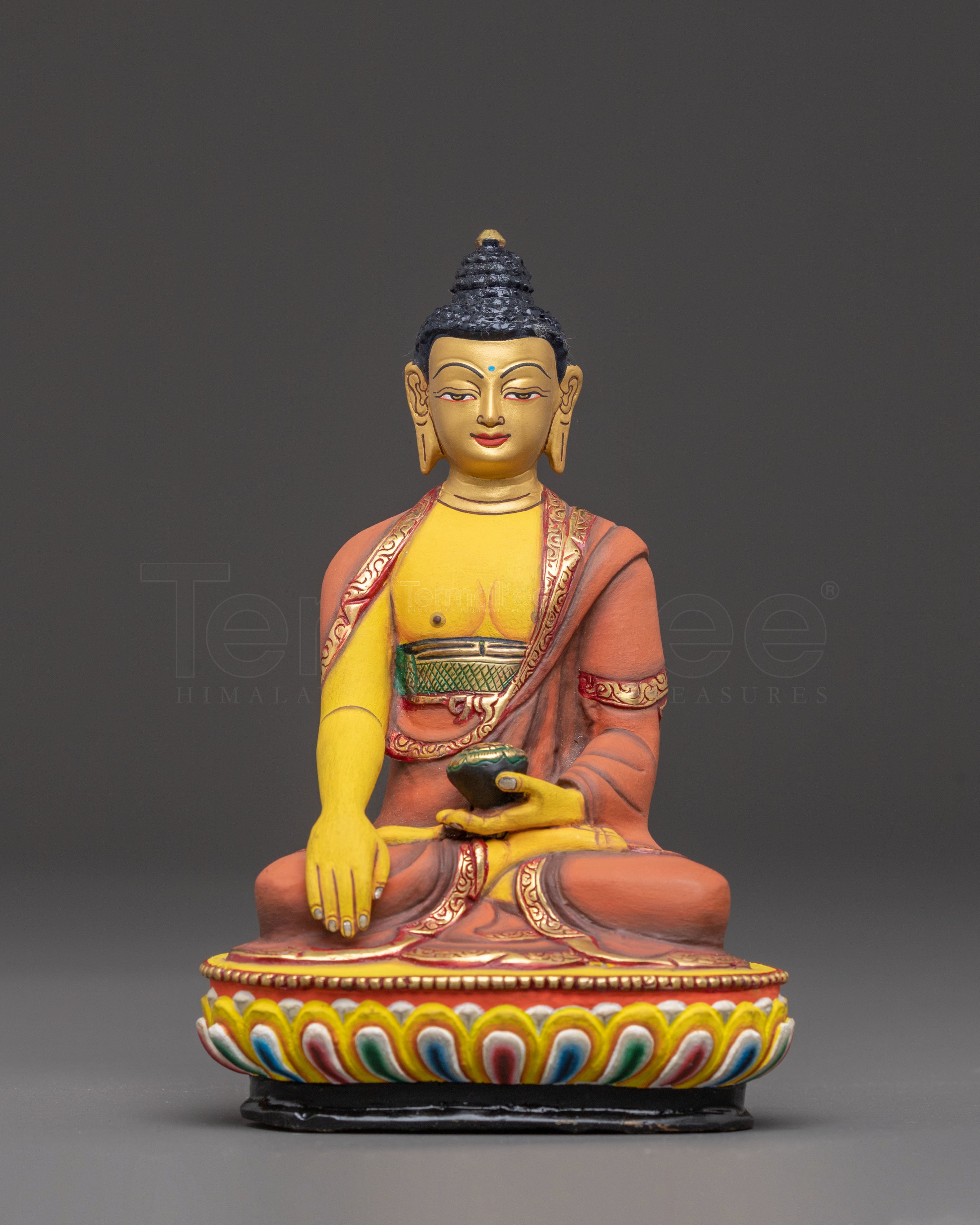 Shakyamuni Buddha Gold Glided Copper Statue
