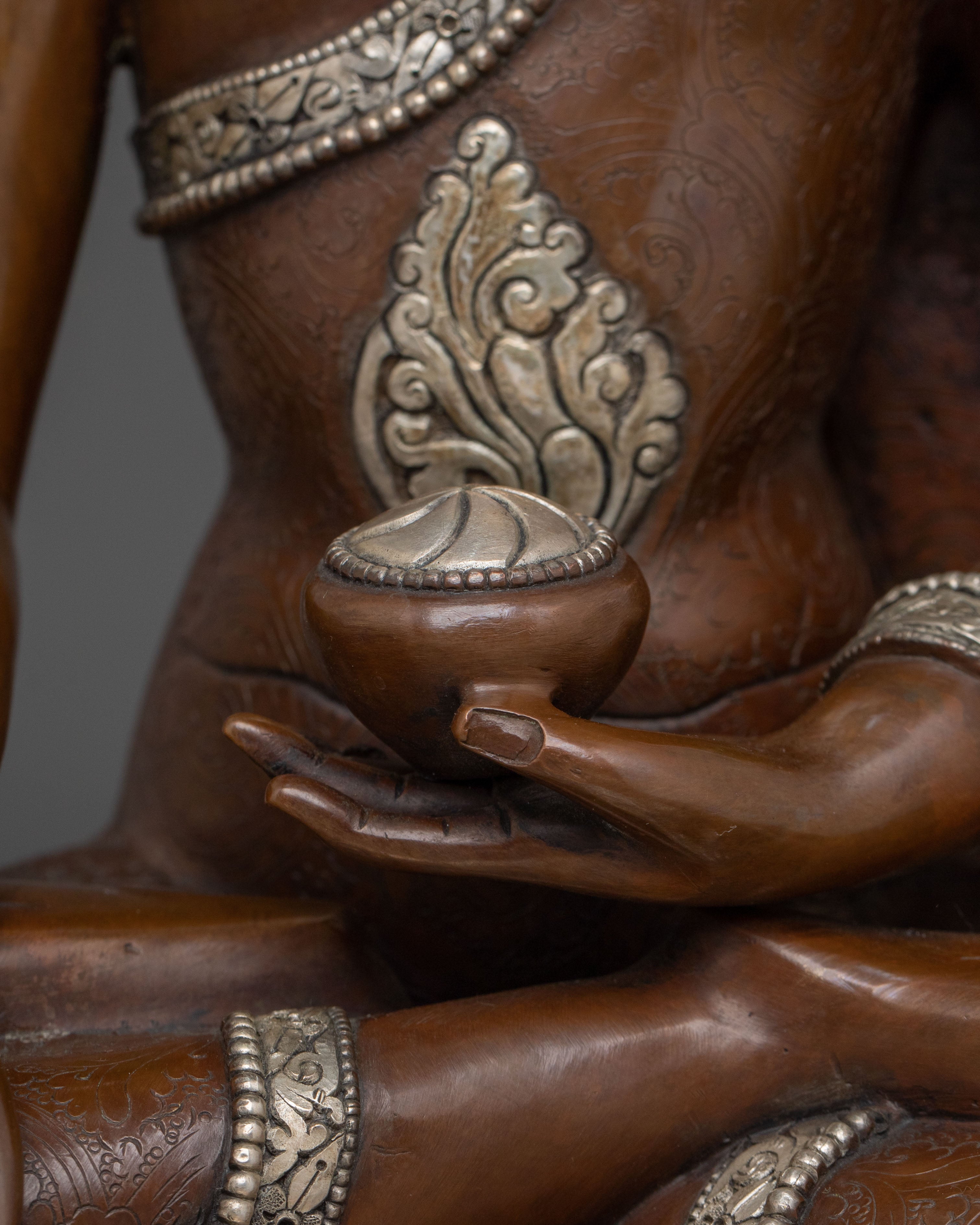 Three Buddhas Sacred Statue Set | Oxidized Copper Statue Set