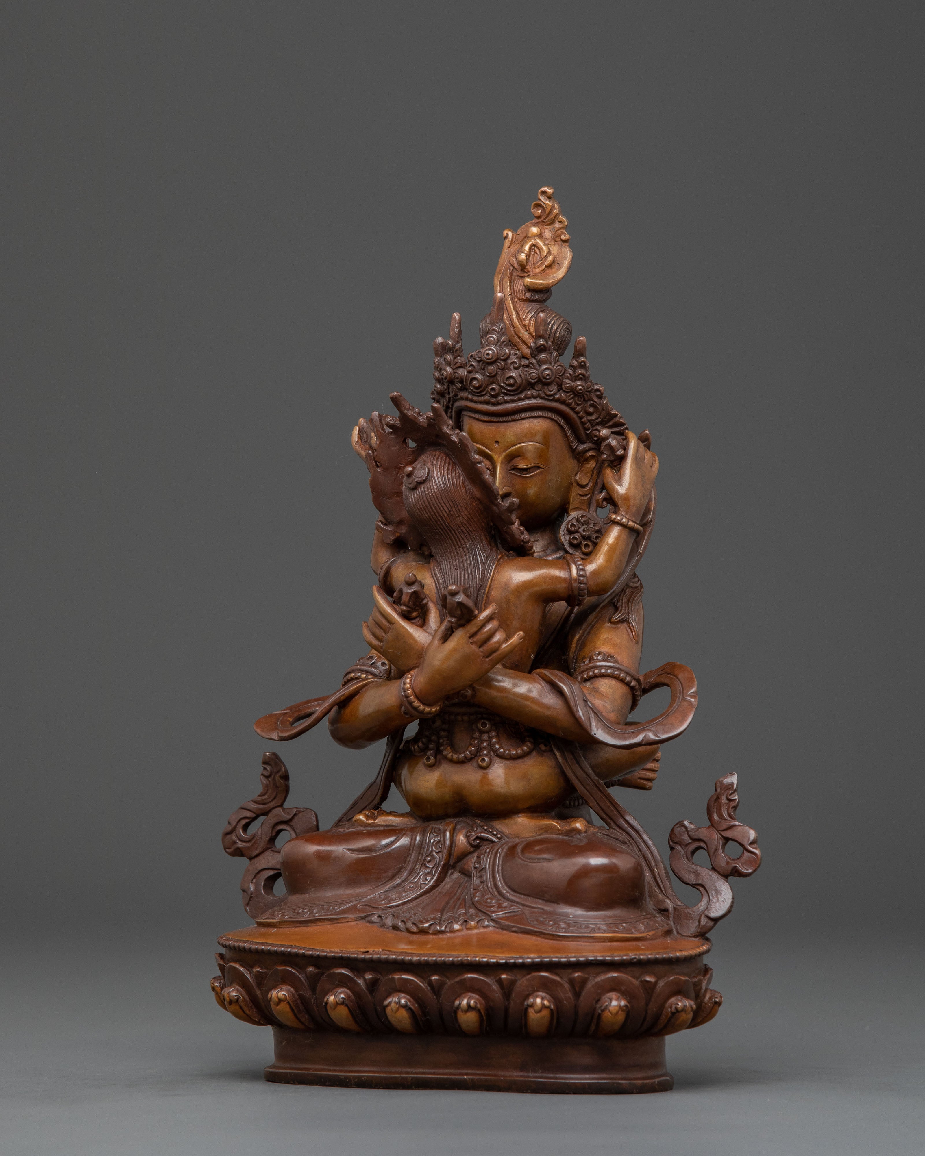 Vajradhara Statue with Consort | Meditational Figure