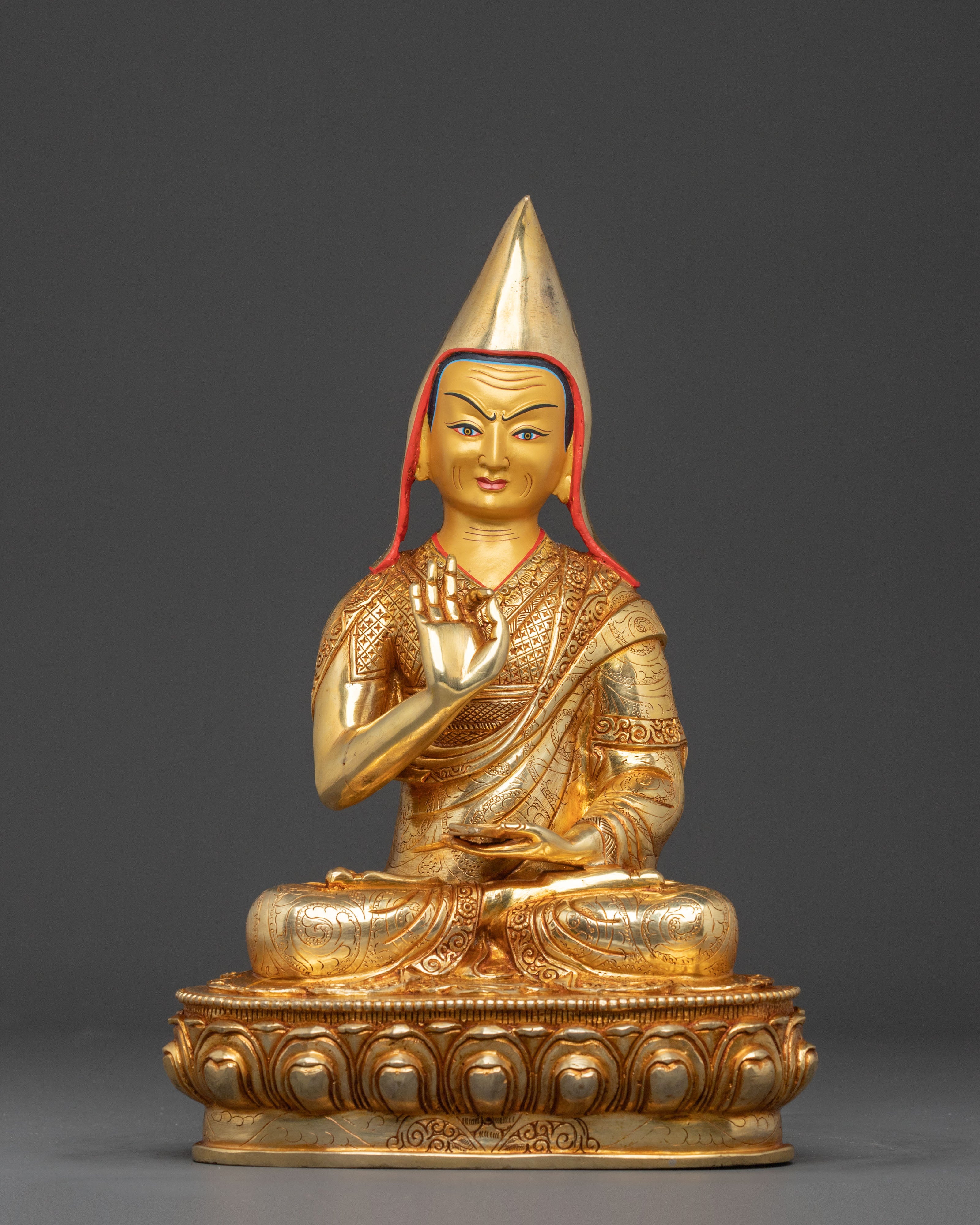 Tsongkhapa Statue with Disciples | Buddhist Master