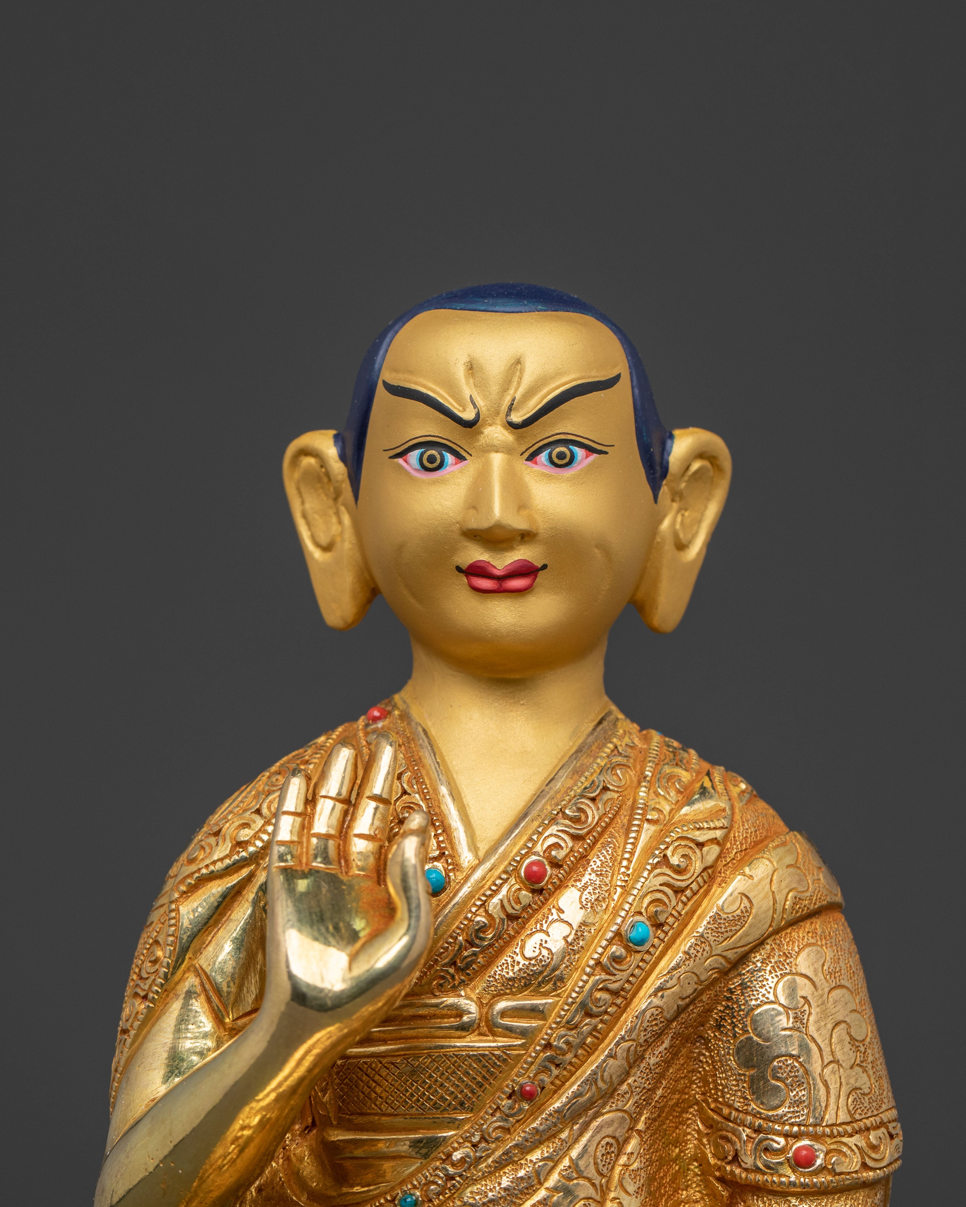 Tsongkhapa Spiritual Statue with Disciples | Altar Decor