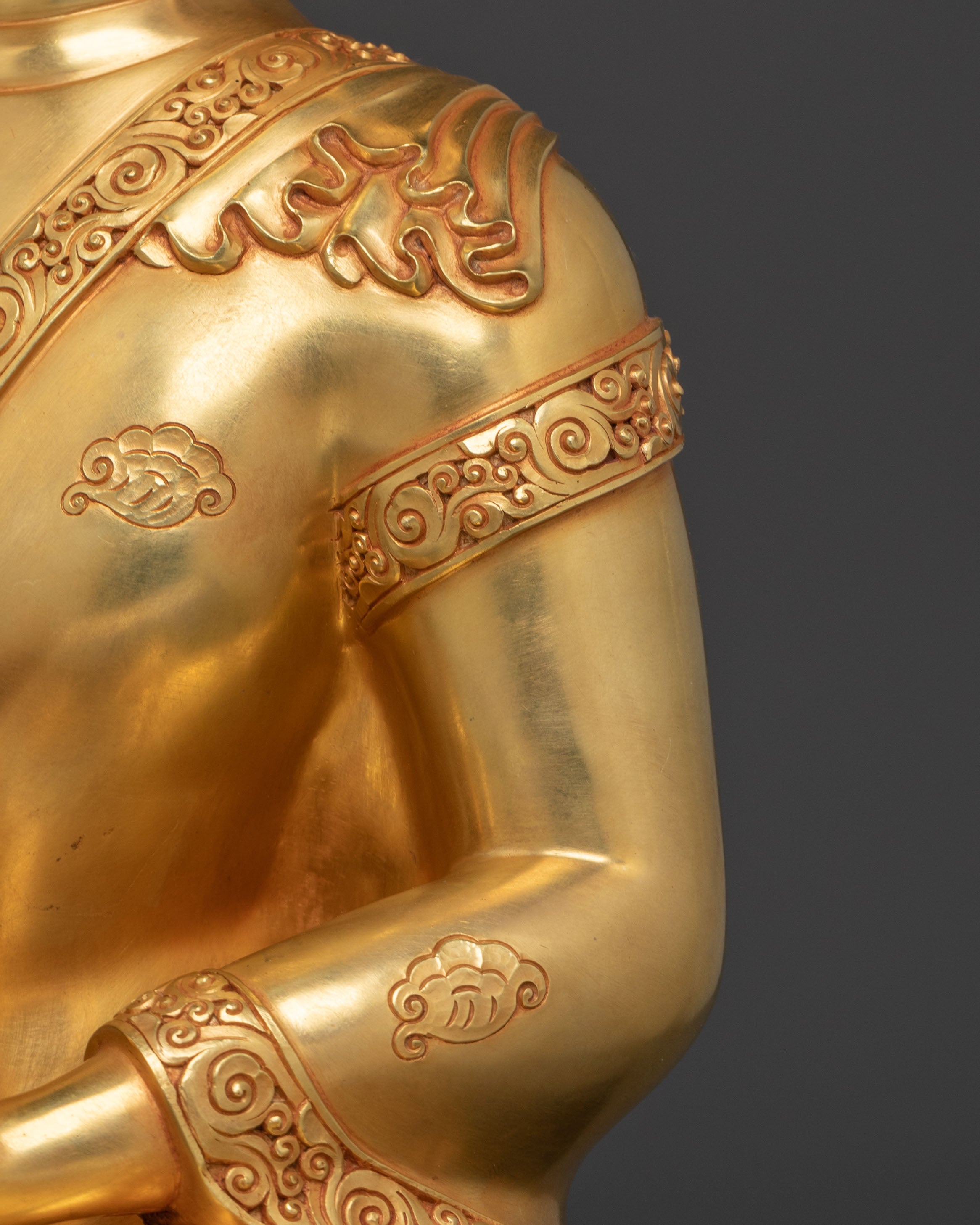 Handcrafted Medicine Buddha Spiritual Healing Statue | 24K Gold Gilding