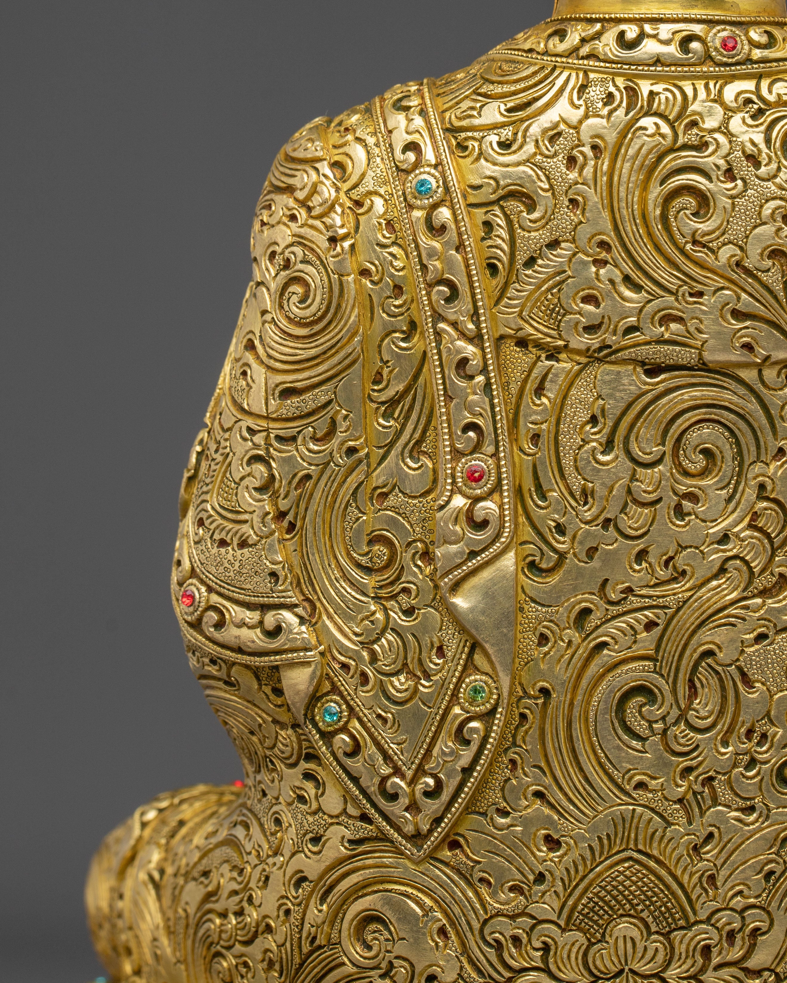 Shakyamuni Buddha Handmade 24K Gold Gilded Statue
