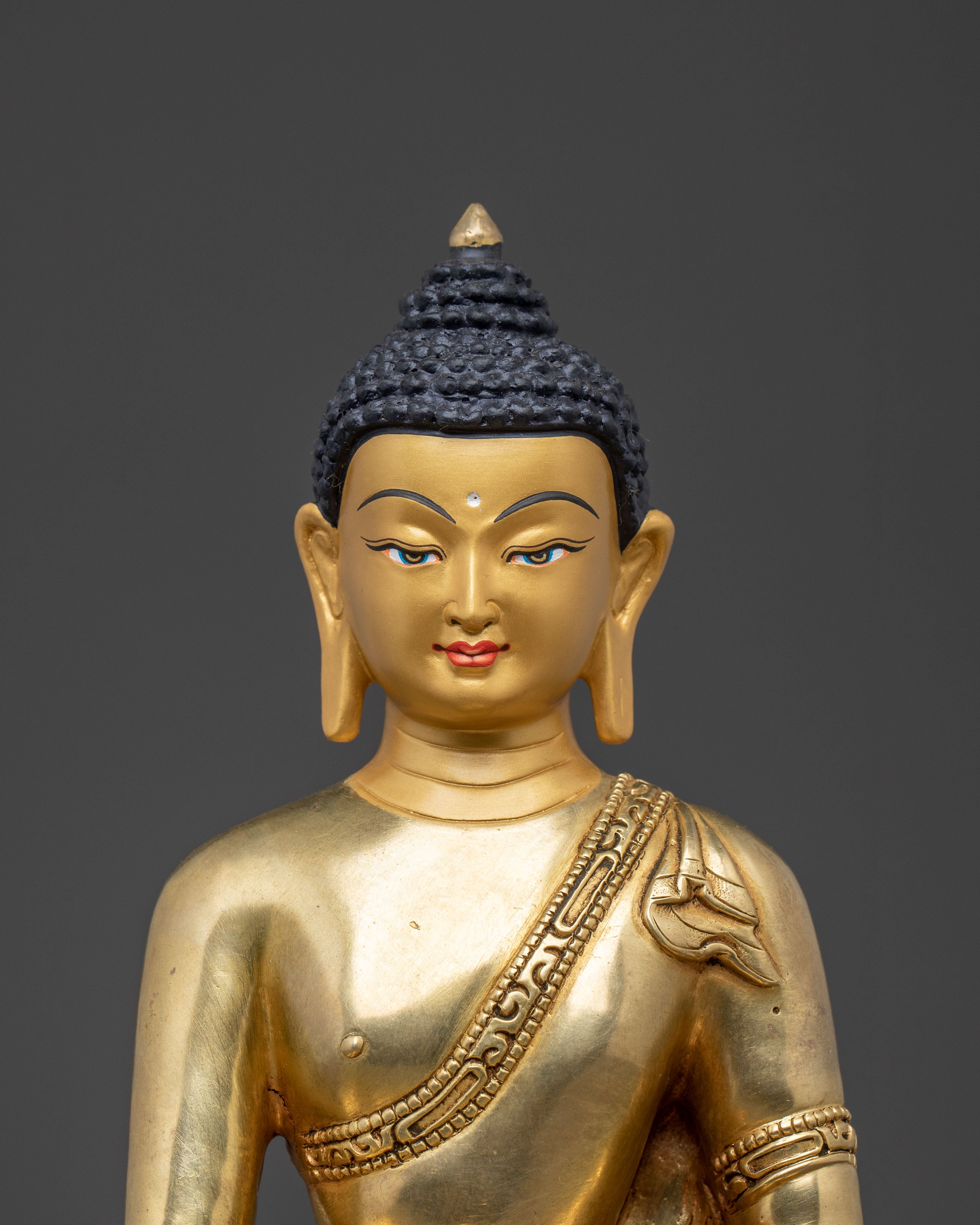 Shakyamuni Buddha Traditional Handcrafted Statue – 24K Gilded