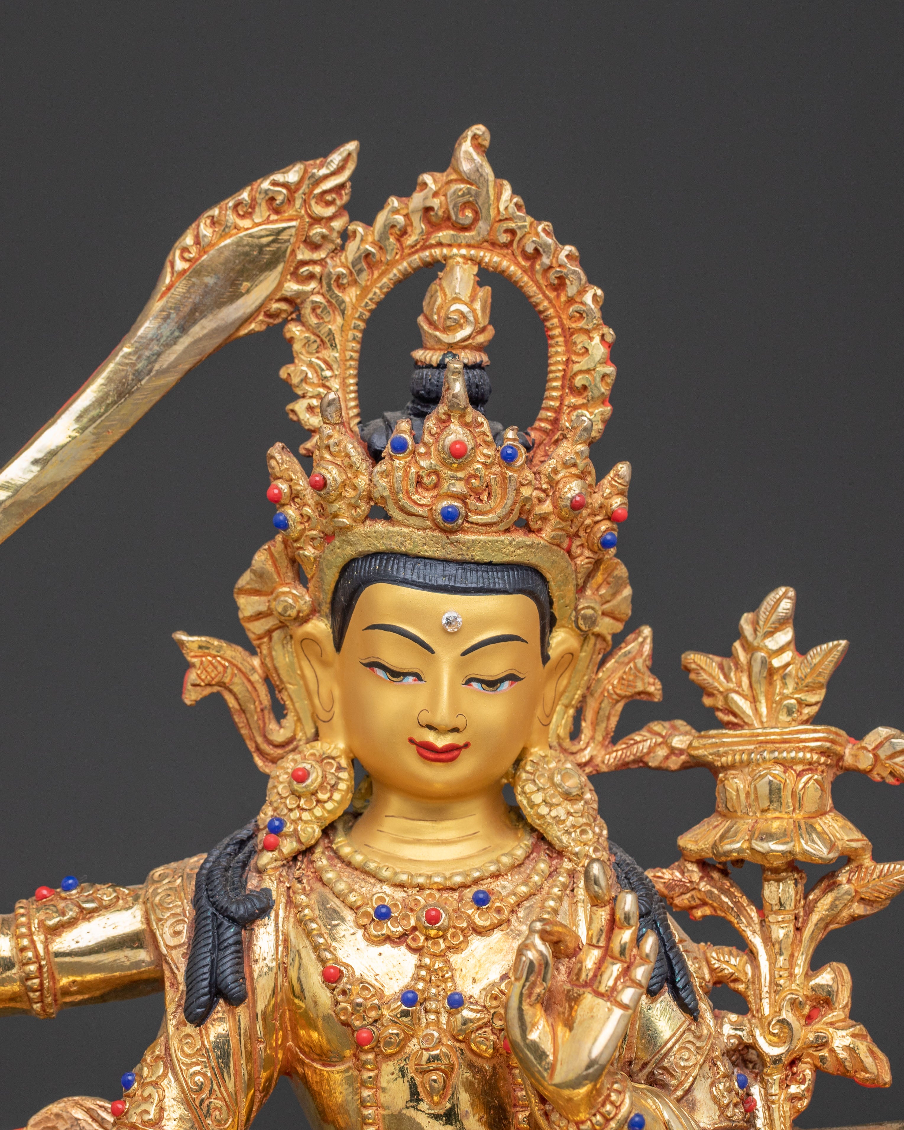 Maha Manjushri Buddhist Deity Statue