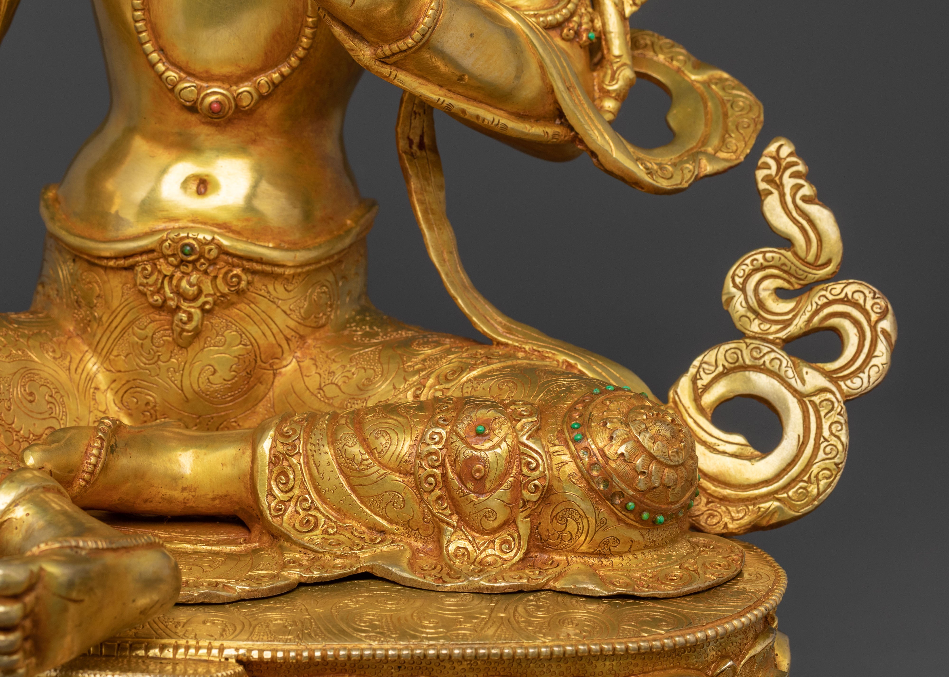 Green Tara Golden Statue | Spiritual Guardian