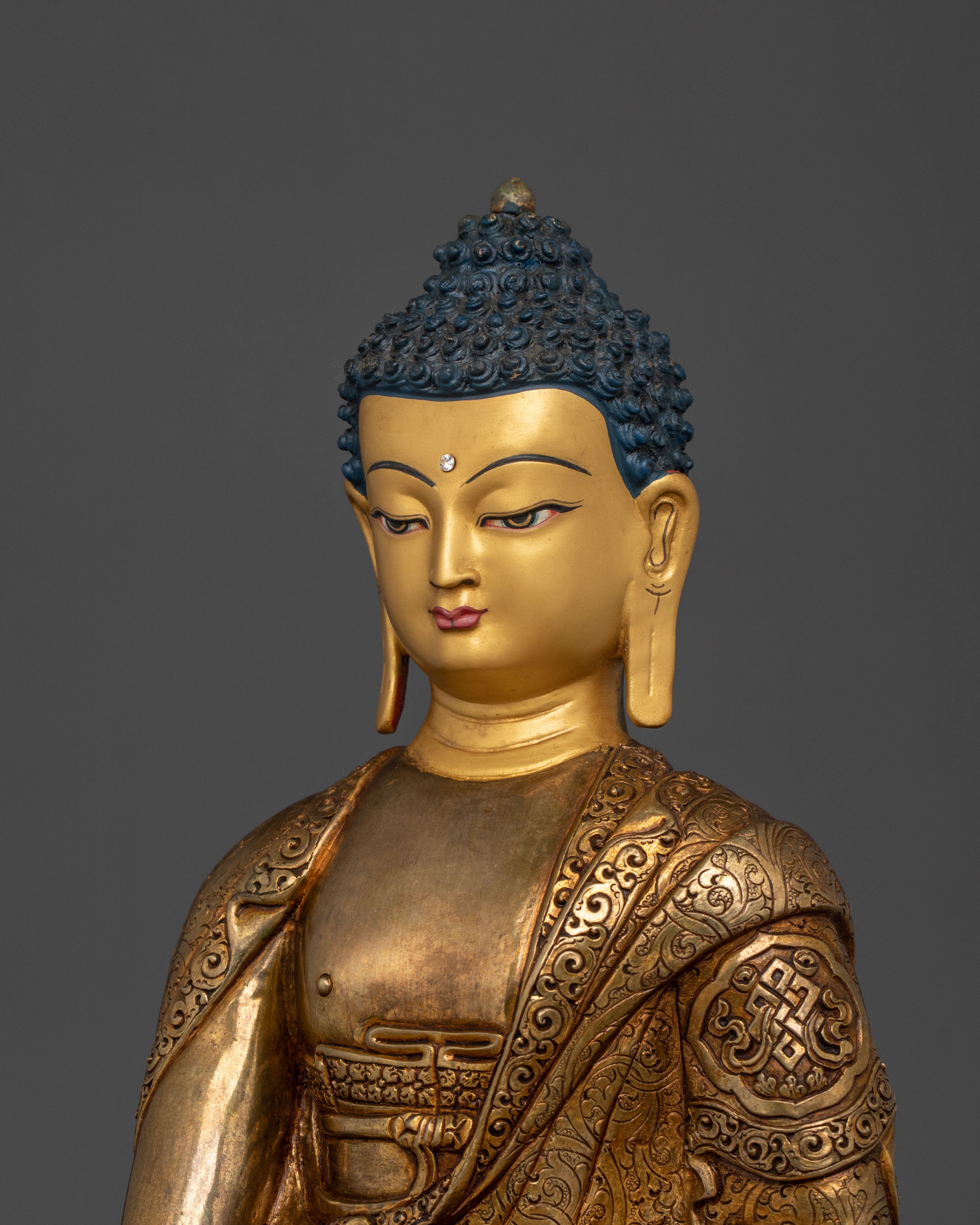 Hand-Carved Shakyamuni Buddha Statue | Home Decor