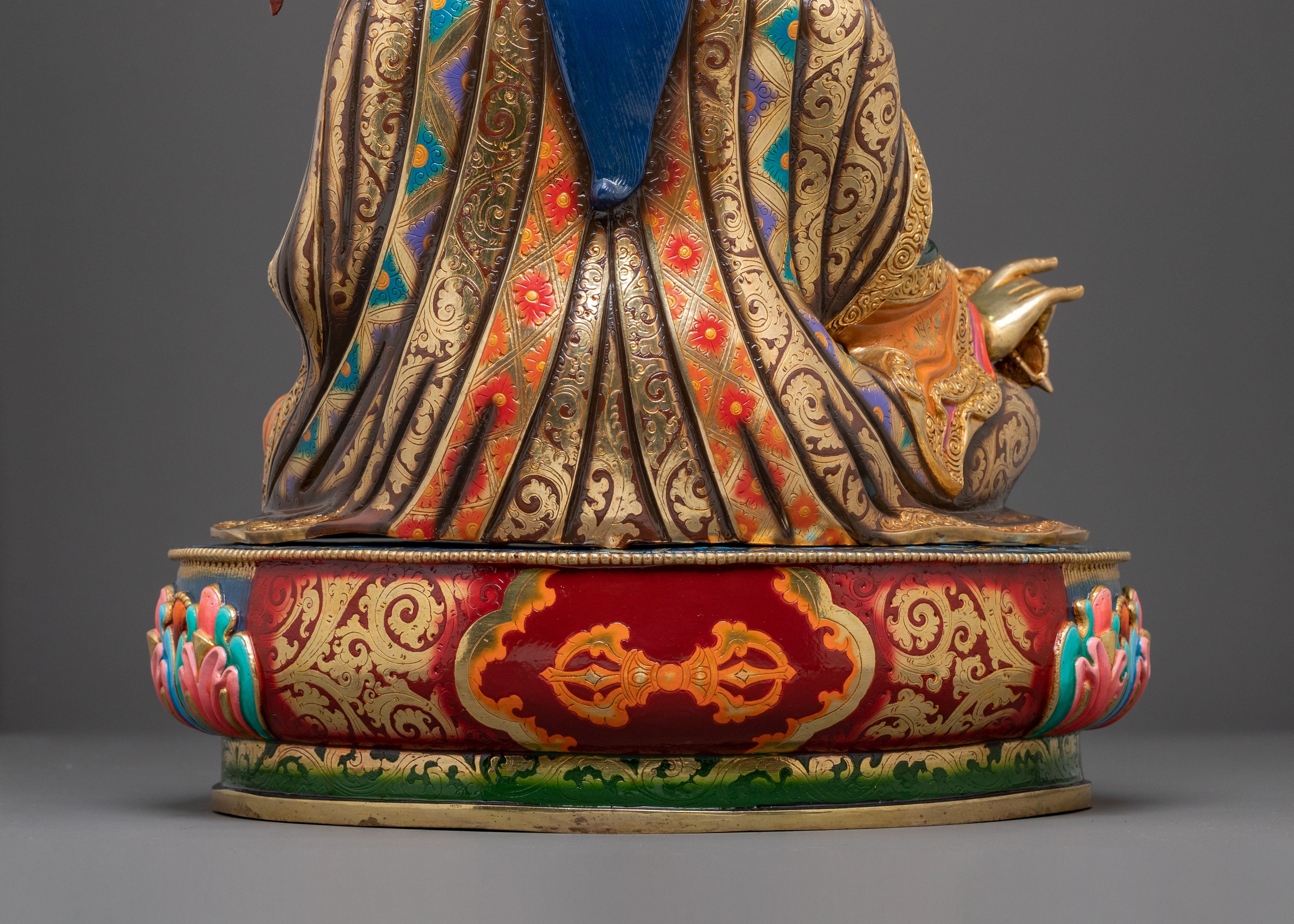 Magnificent Guru Rinpoche Vajra Master Statue | 24K Gold Gilded