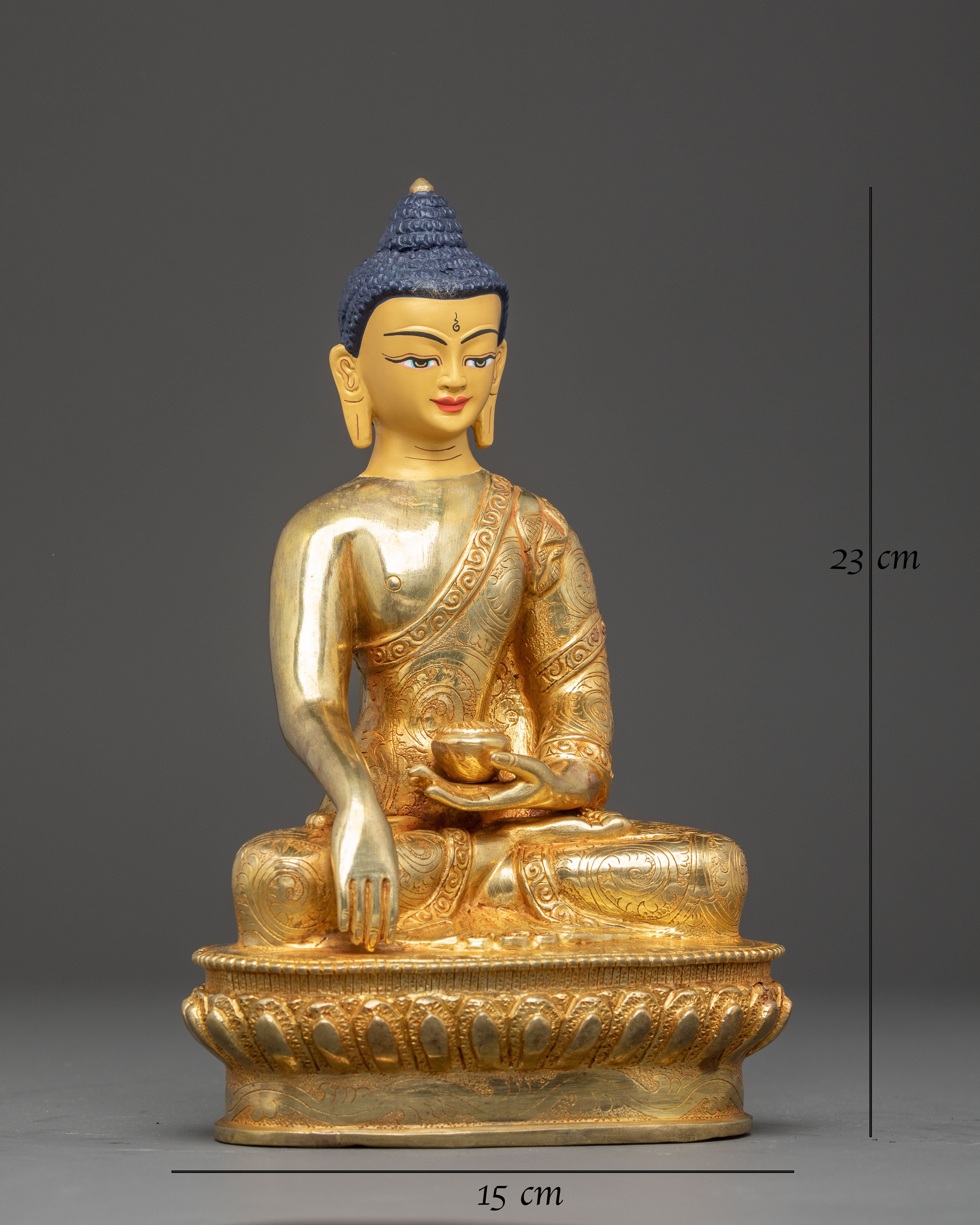 Handmade Sacred Gautama Buddha Copper Statue | Buddhist Decor Figurine