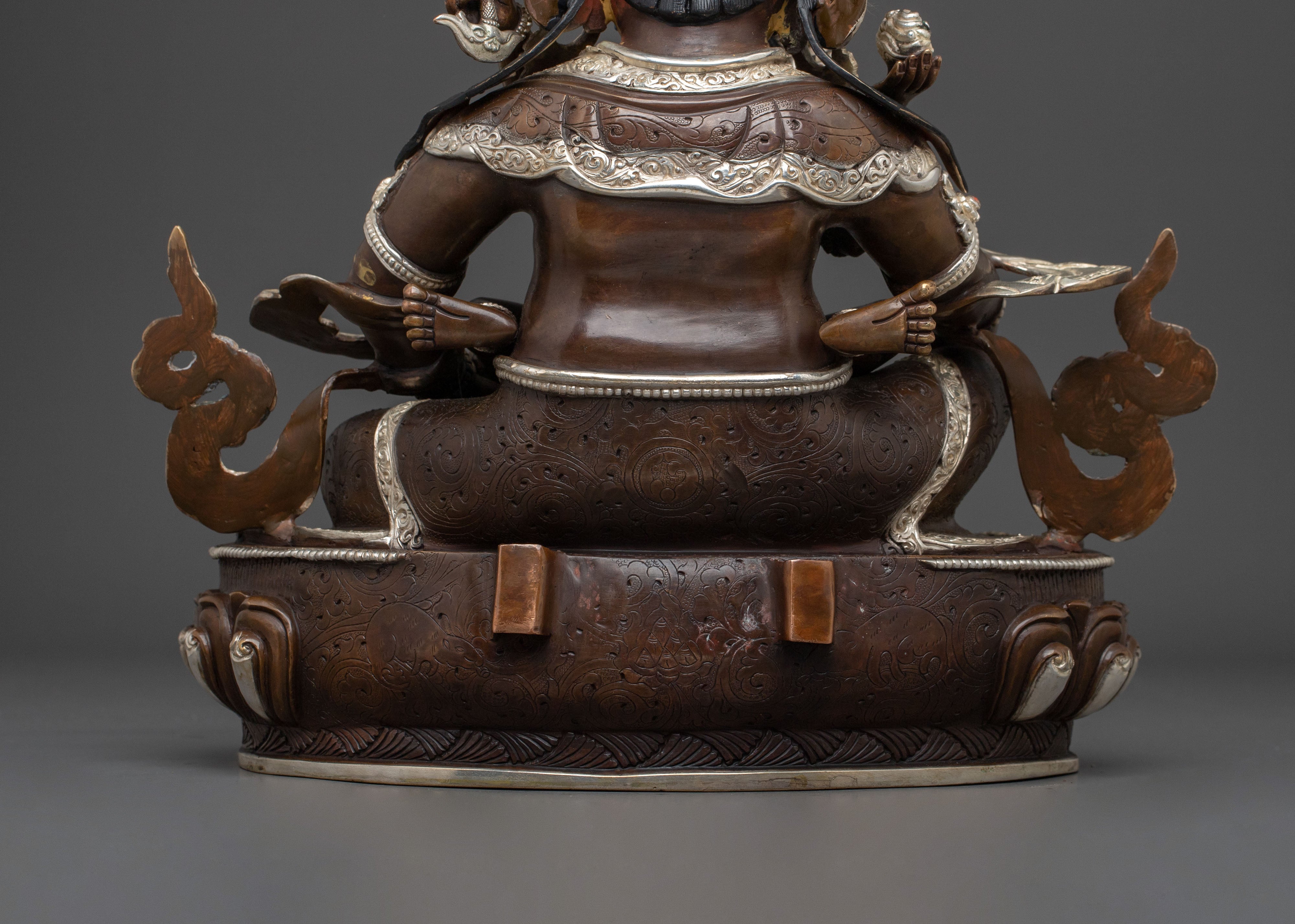 Handmade Green Dzambhala Statue | Altar Home Decor
