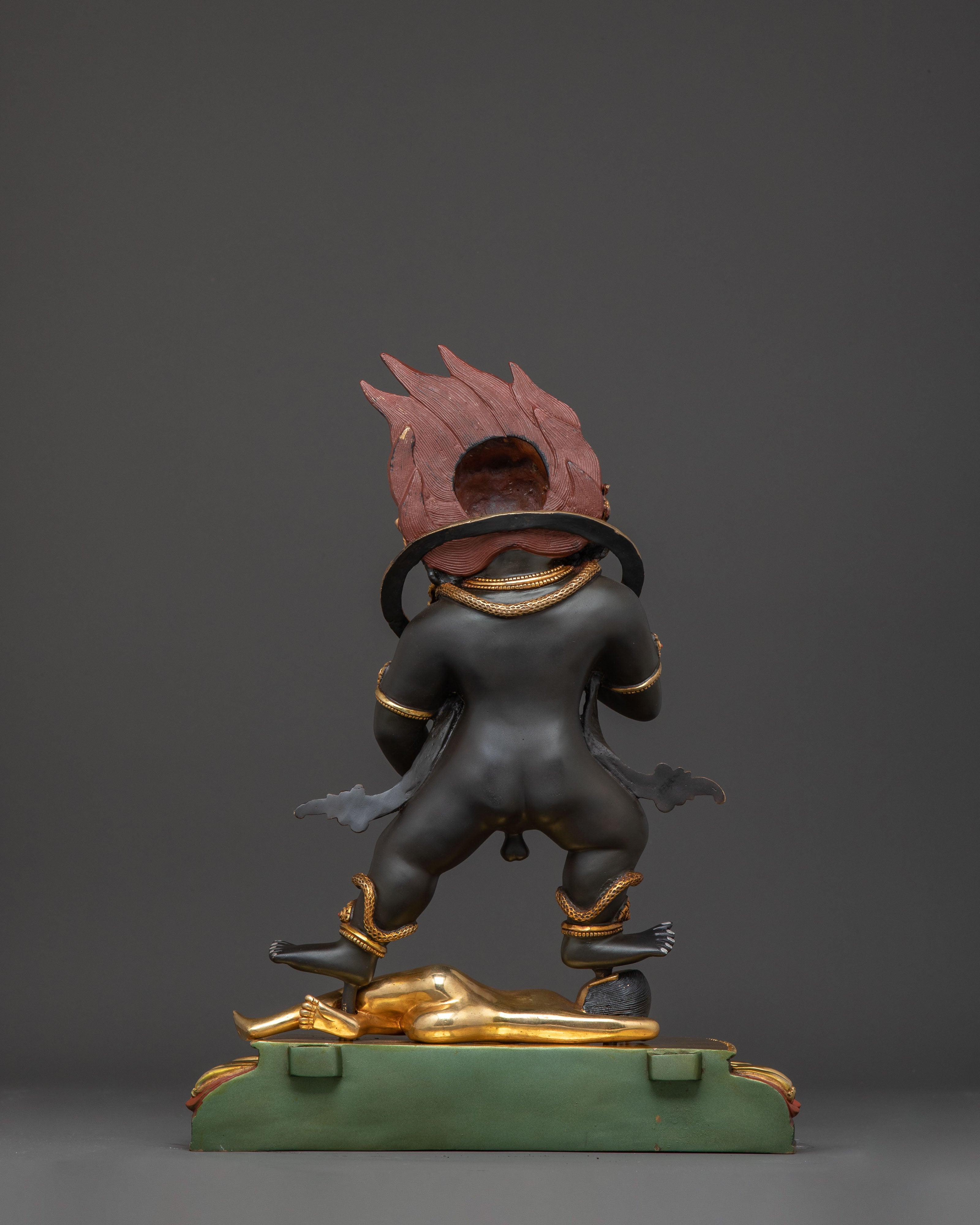 Black Dzambhala Prosperity Statue | Exquisite Gilded Copper Art