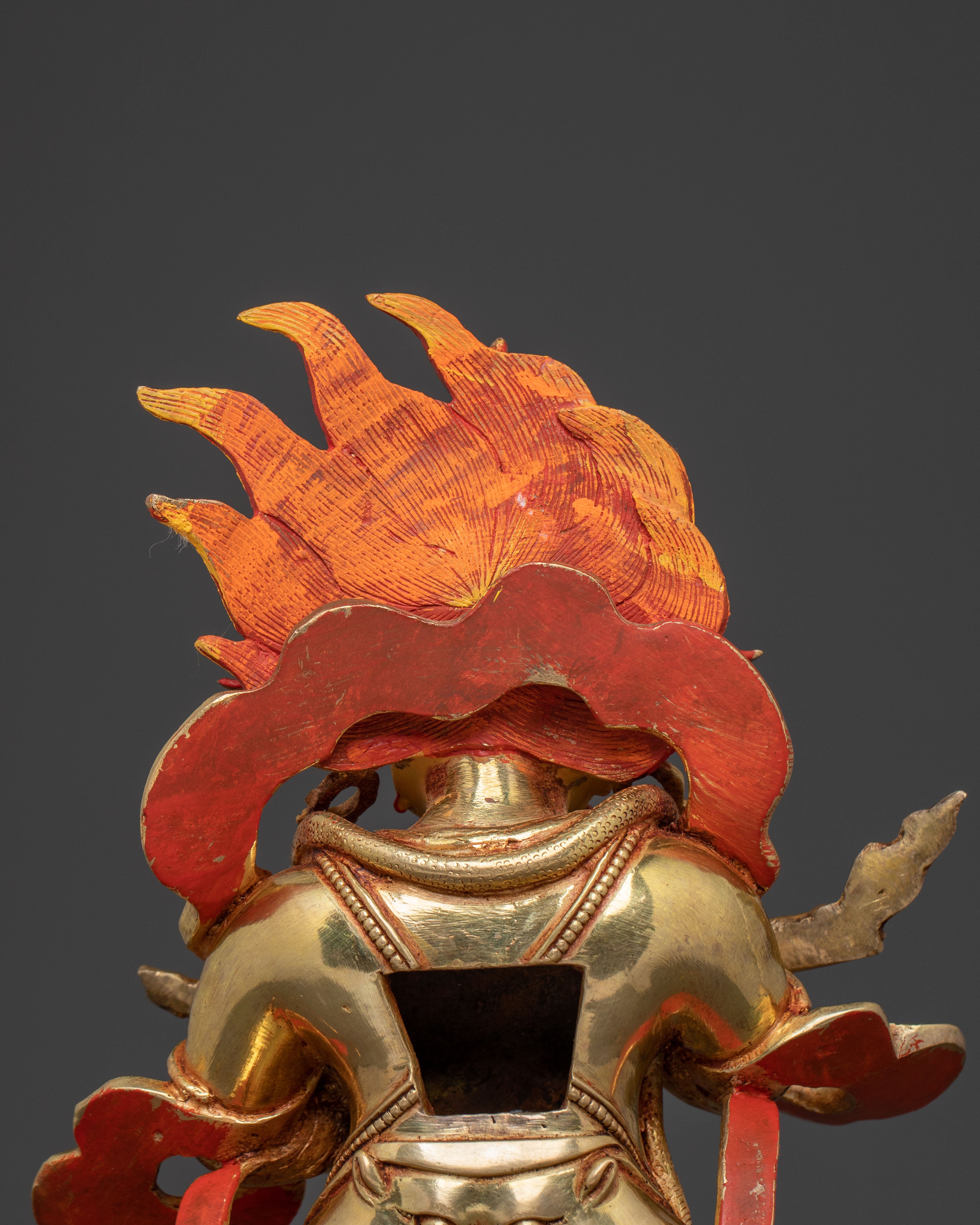 Shakya Mahakala Holy Statue | Hand-Gilded Copper Art