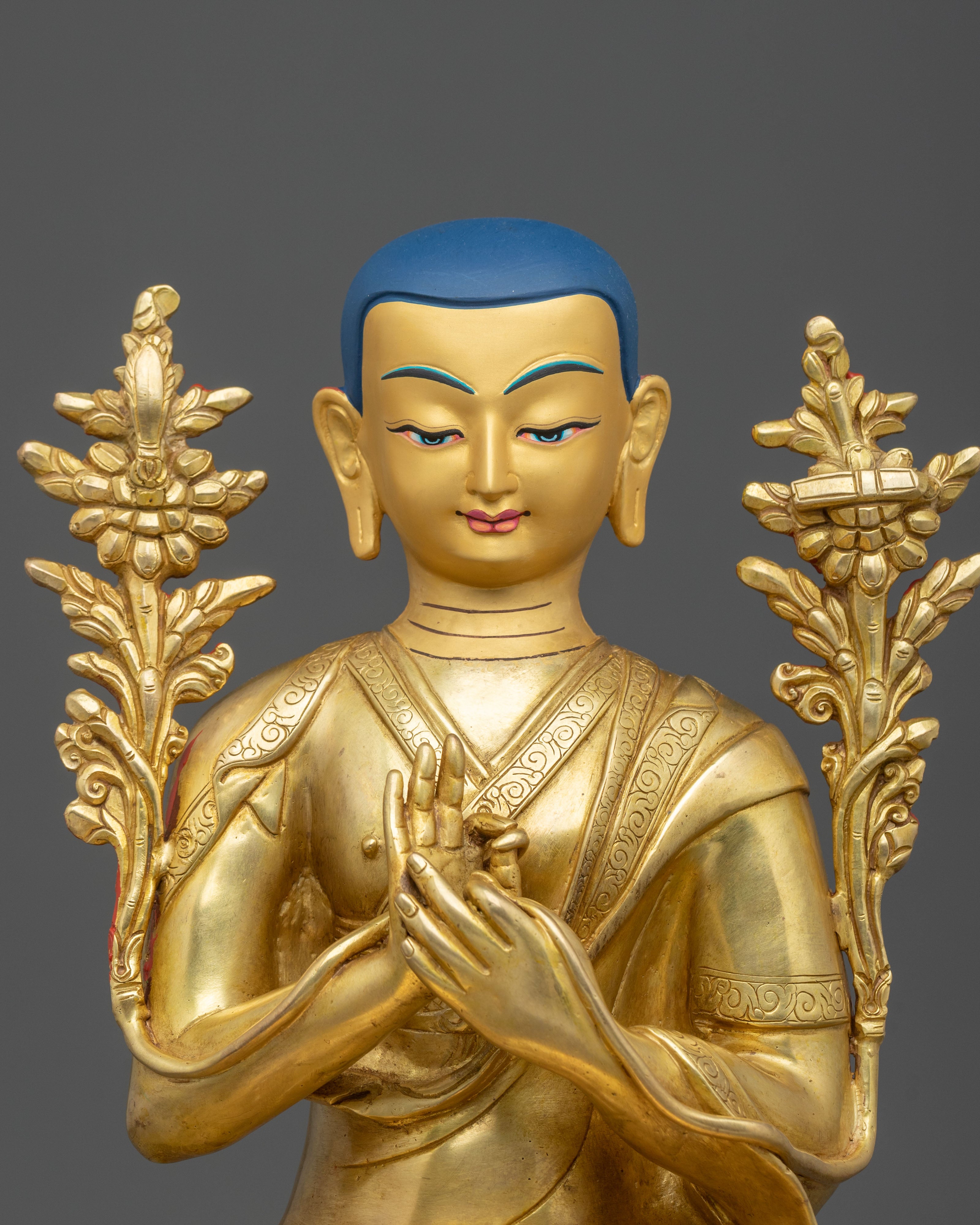 Tsongkhapa with Disciples Statue: Founder of the Gelug Tradition