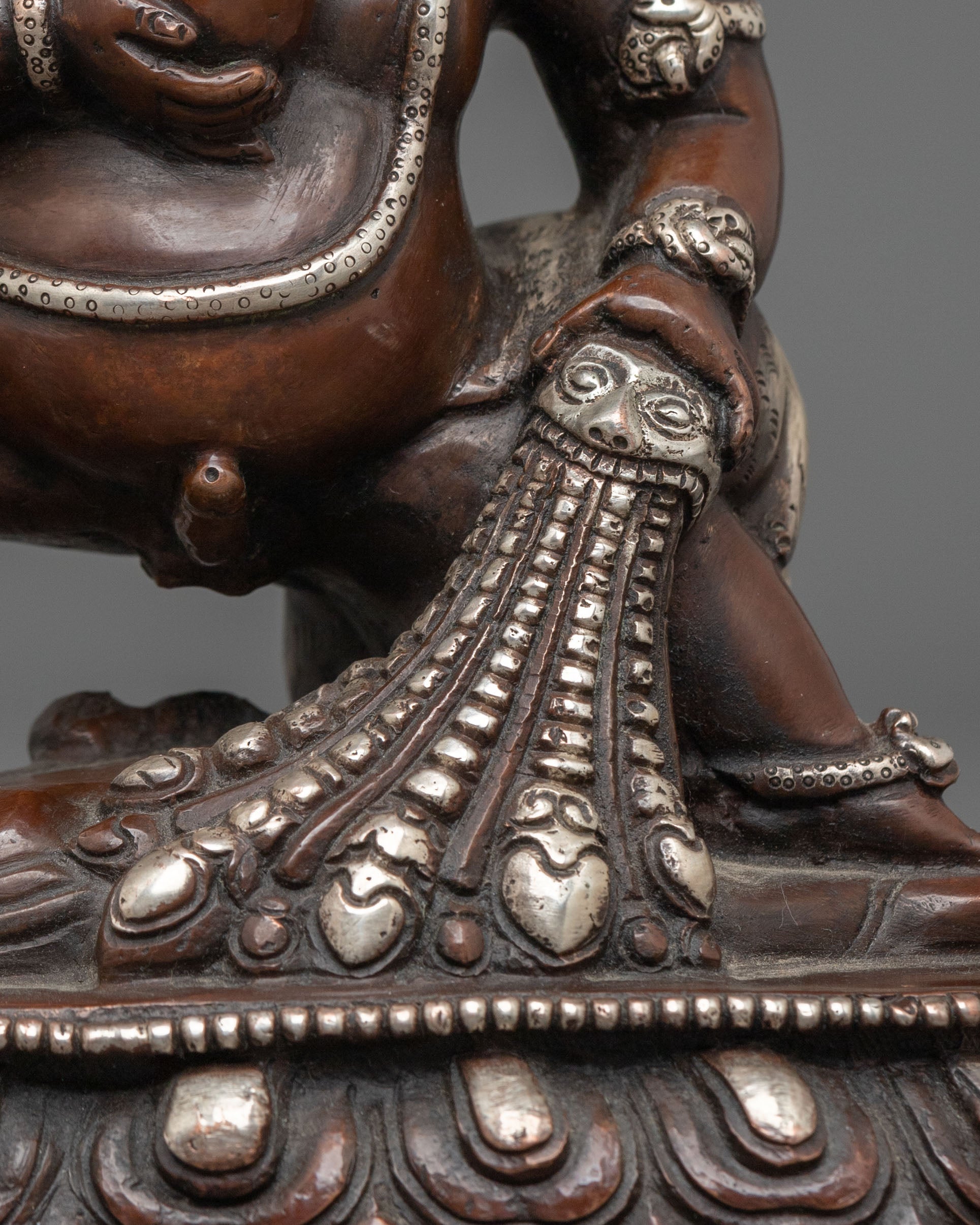 Black Dzambhala Handcrafted Oxidized Copper Statue