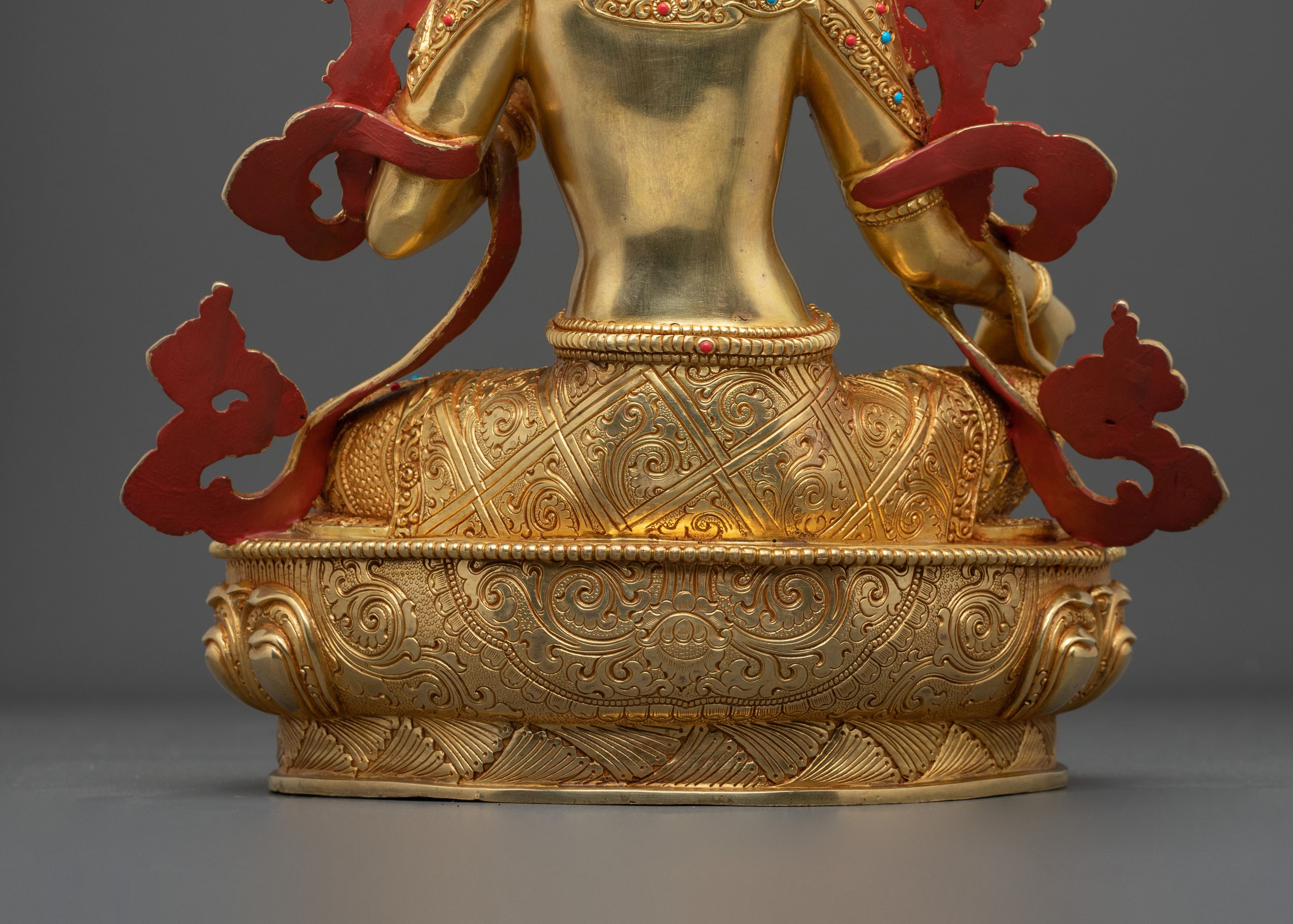 Handmade Green Tara Himalayan Sculpture | Tibetan Protector