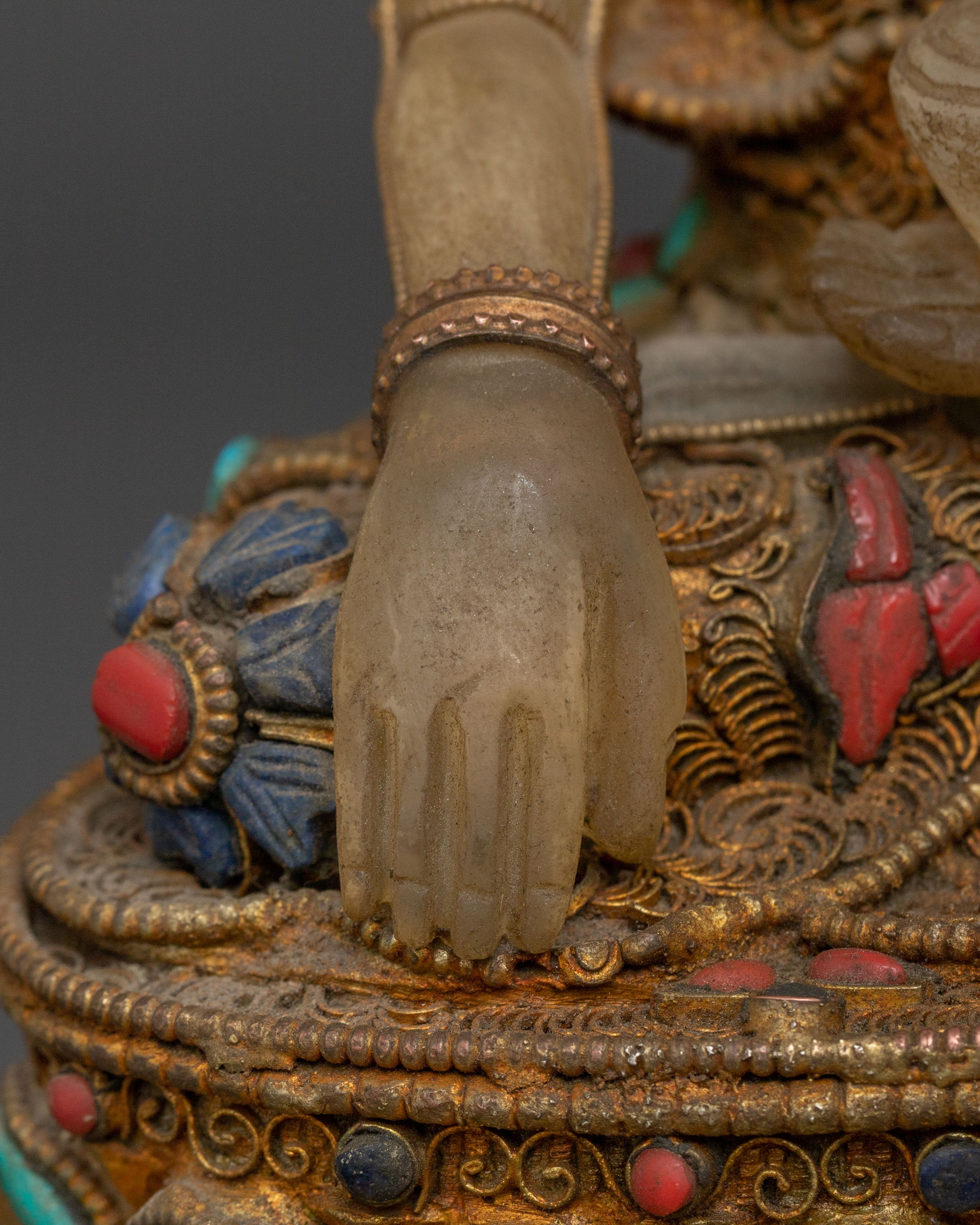 Shakyamuni Buddha Serene Statue on Throne
