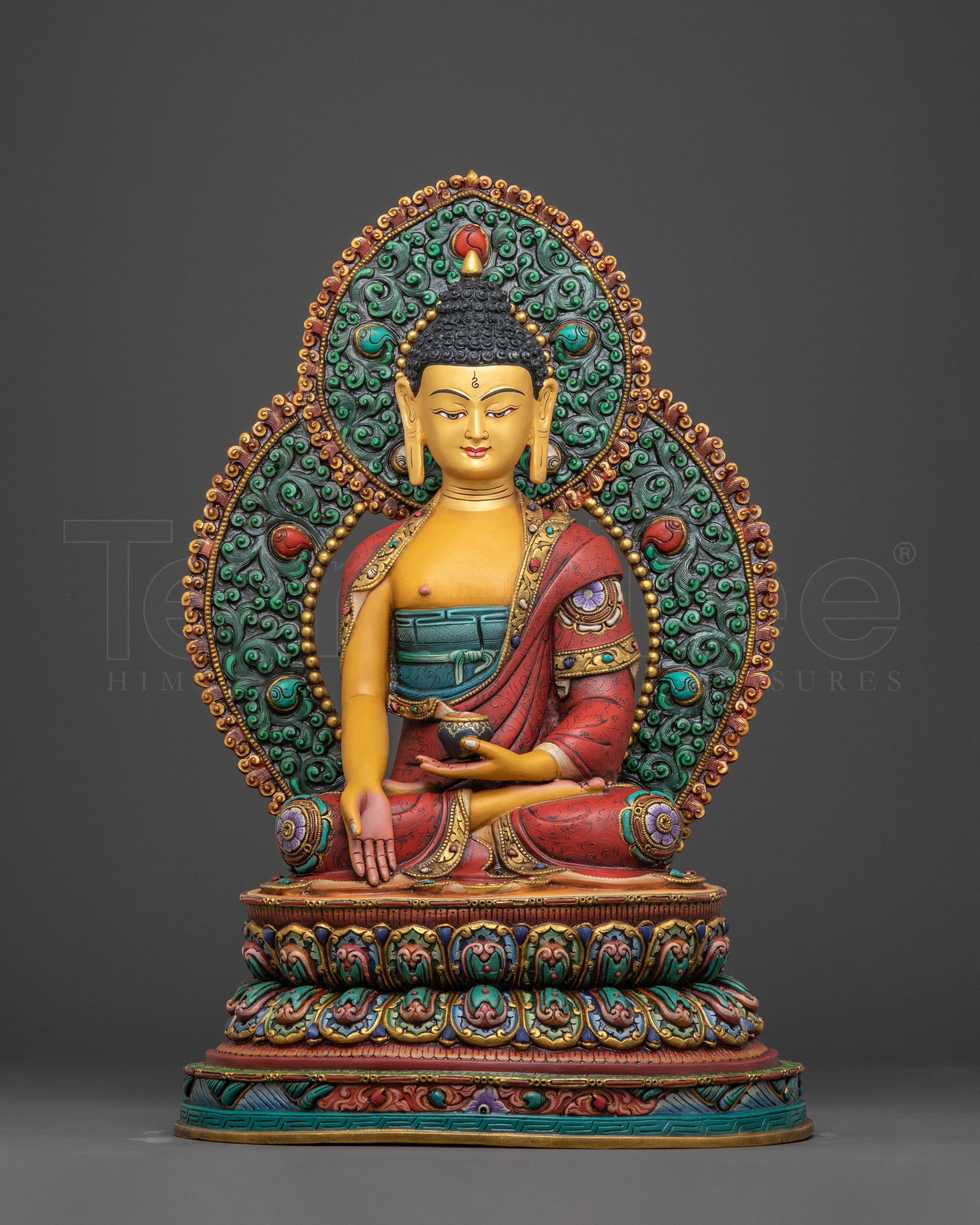 Handcrafted 5 Dhyani Buddha Statue Set – Art in Gilded Copper