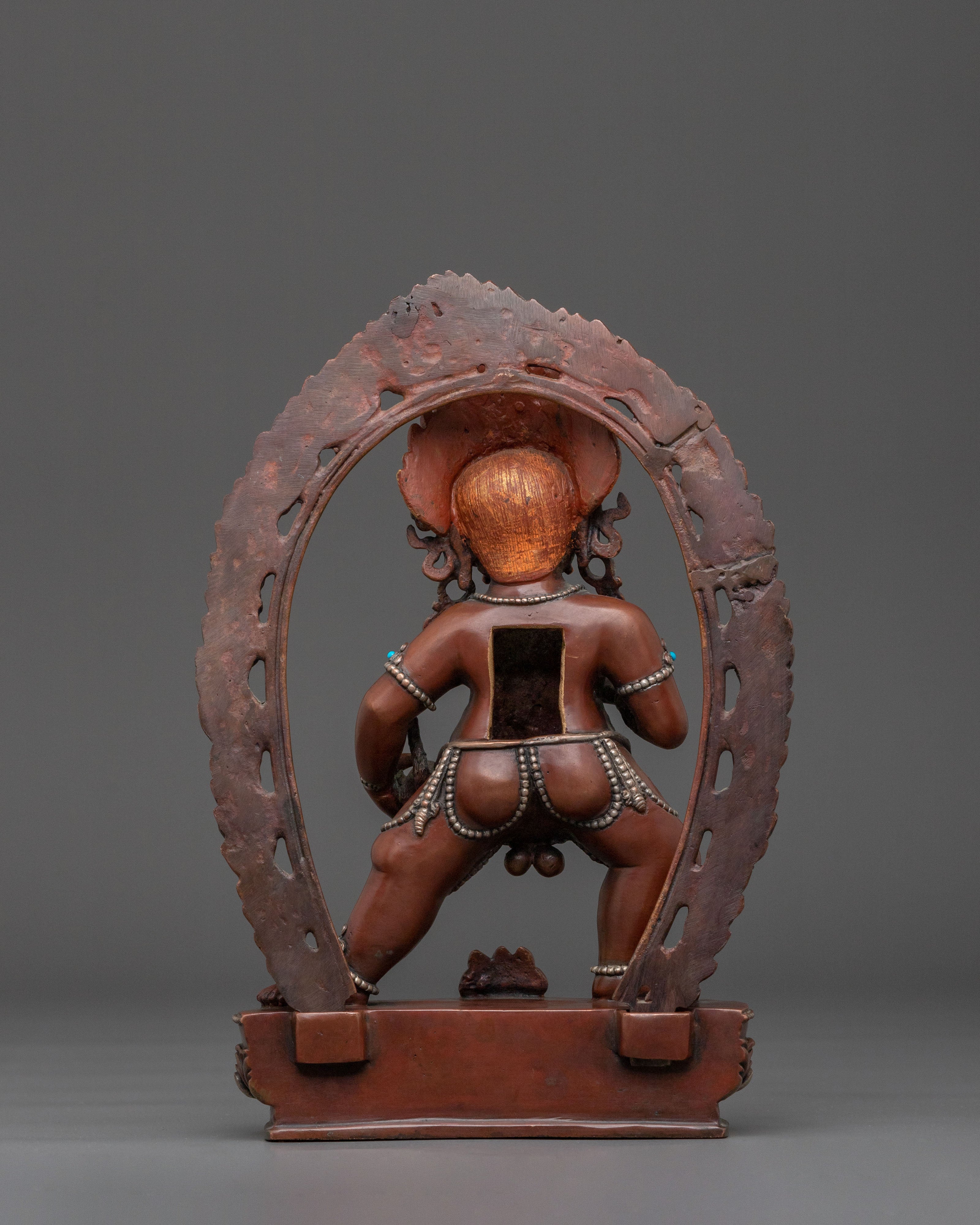 Black Dzambhala Oxidized Copper Sculpture | Wealth God