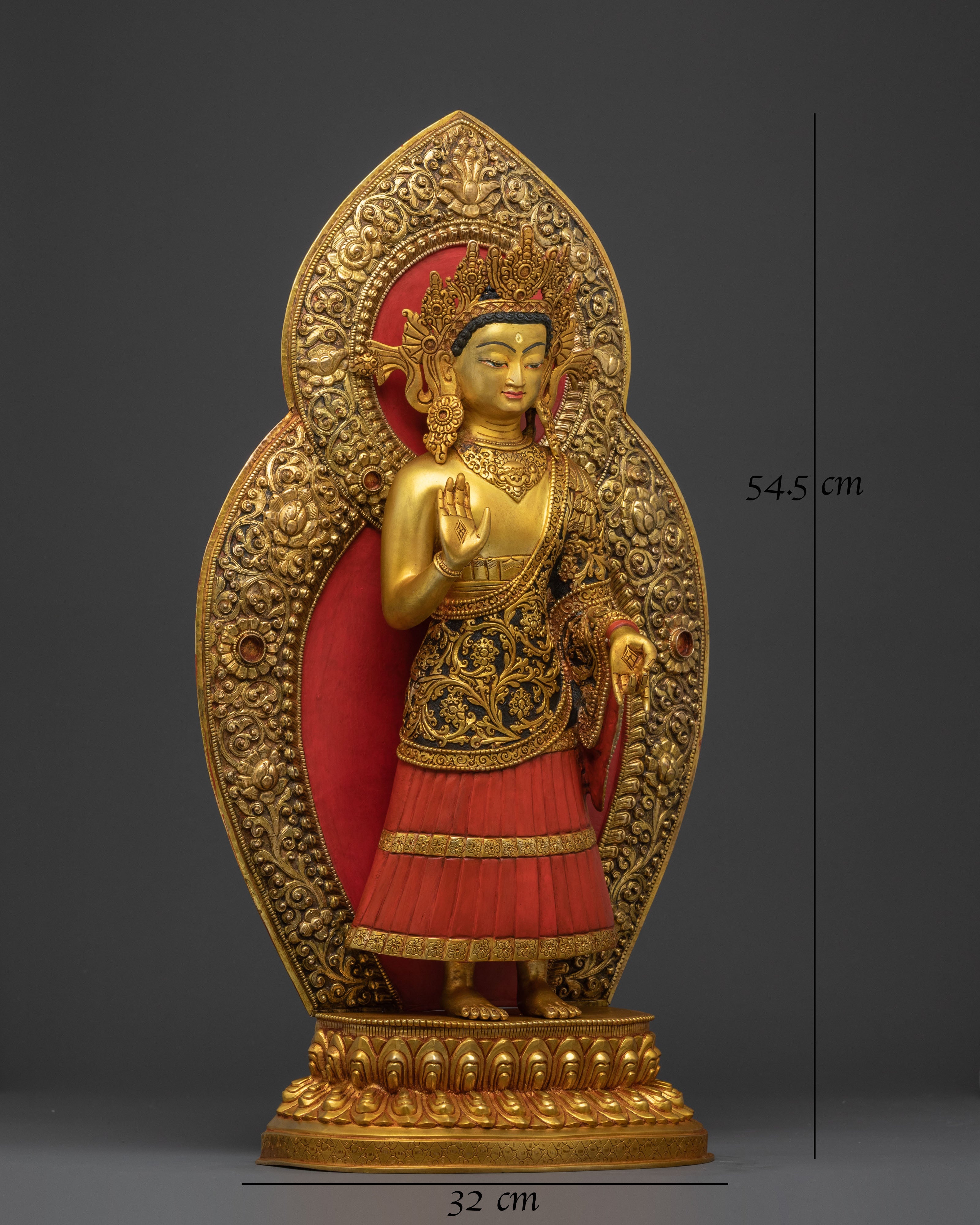 Dipankara Buddha Spiritual Golden Statue: Radiant Grace