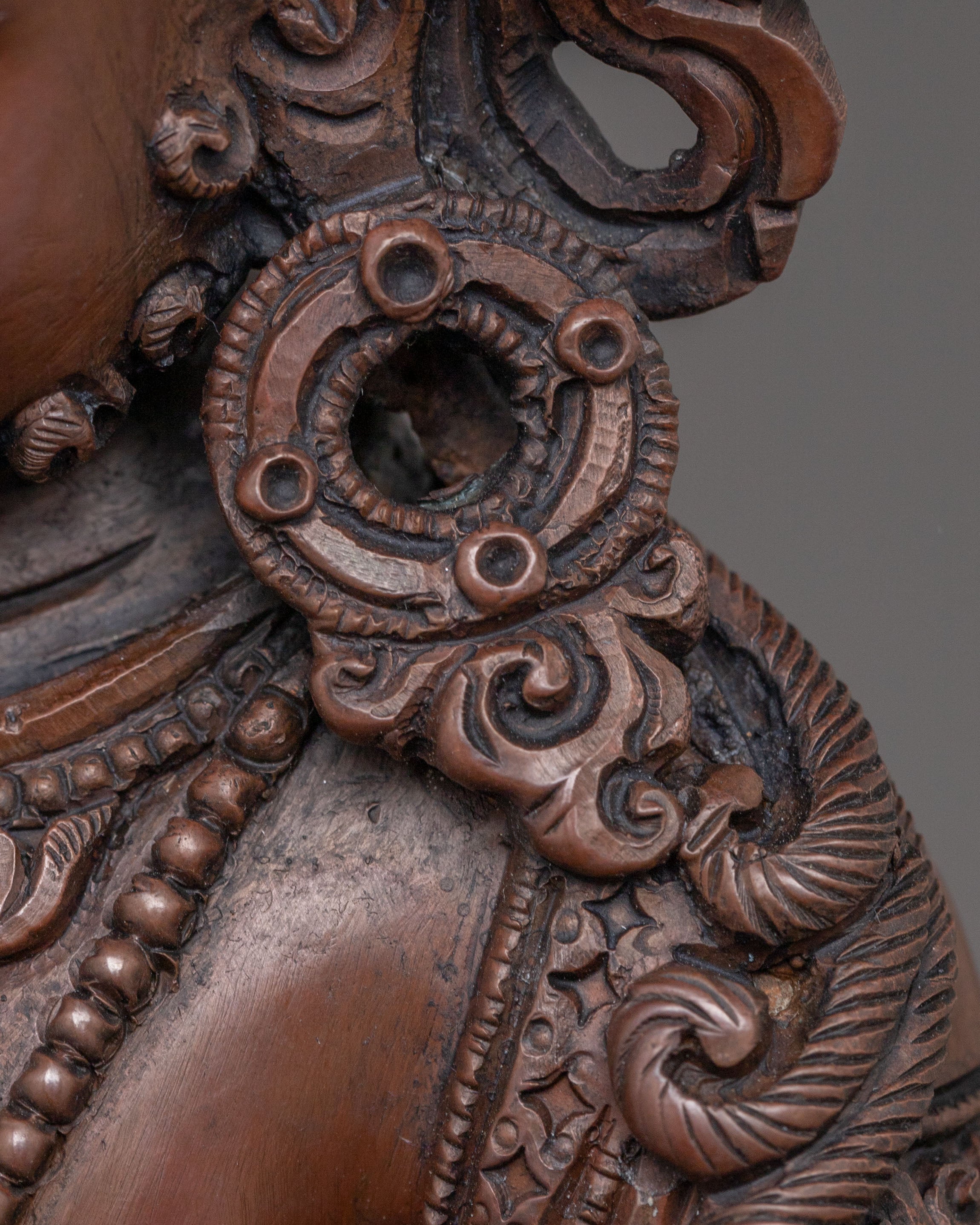 Dzambhala Oxidized Statue of Wealth | Tibetan Buddhist Deity