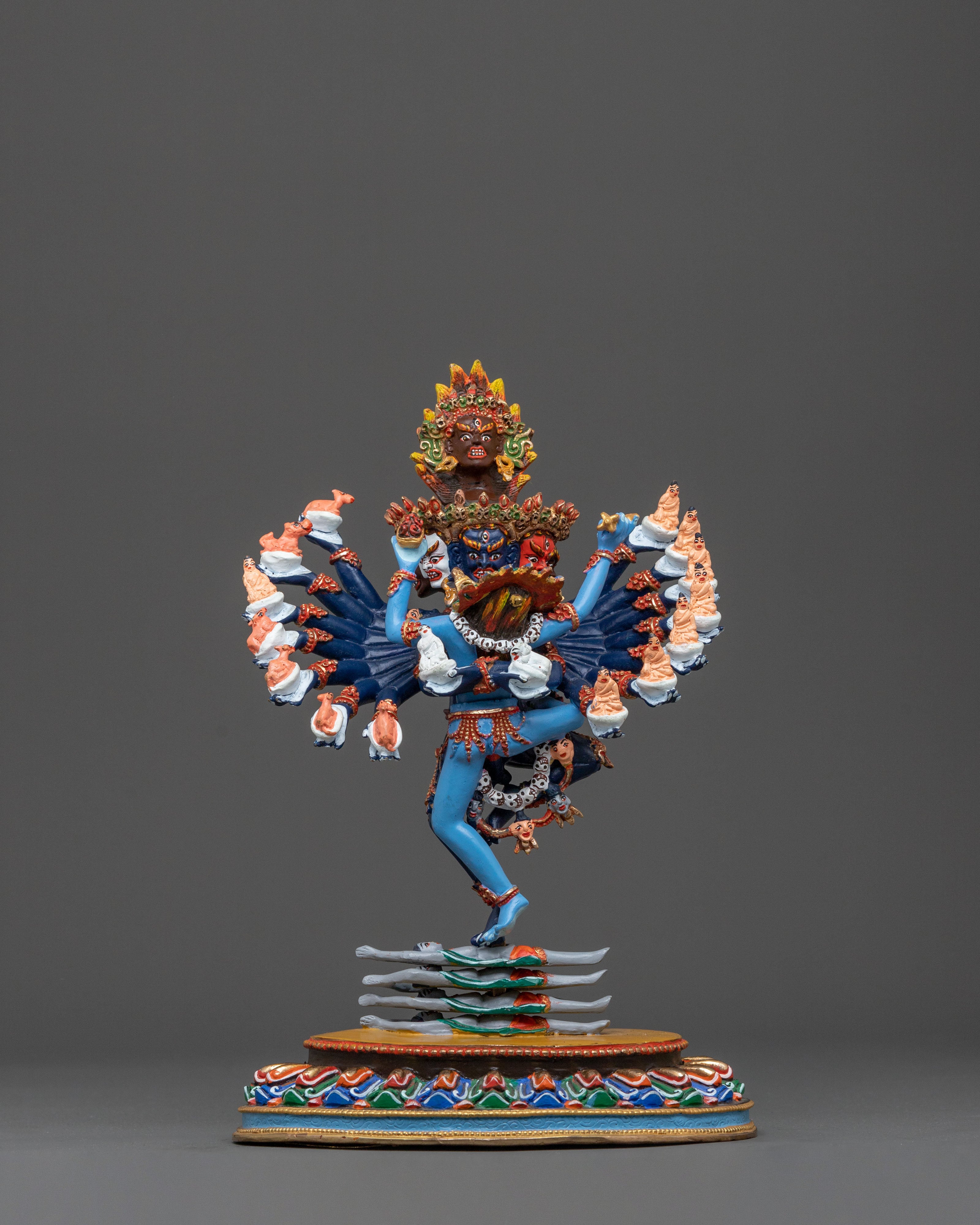 Hevajra Sacred Sculpture: Buddhist Altar Sculpture