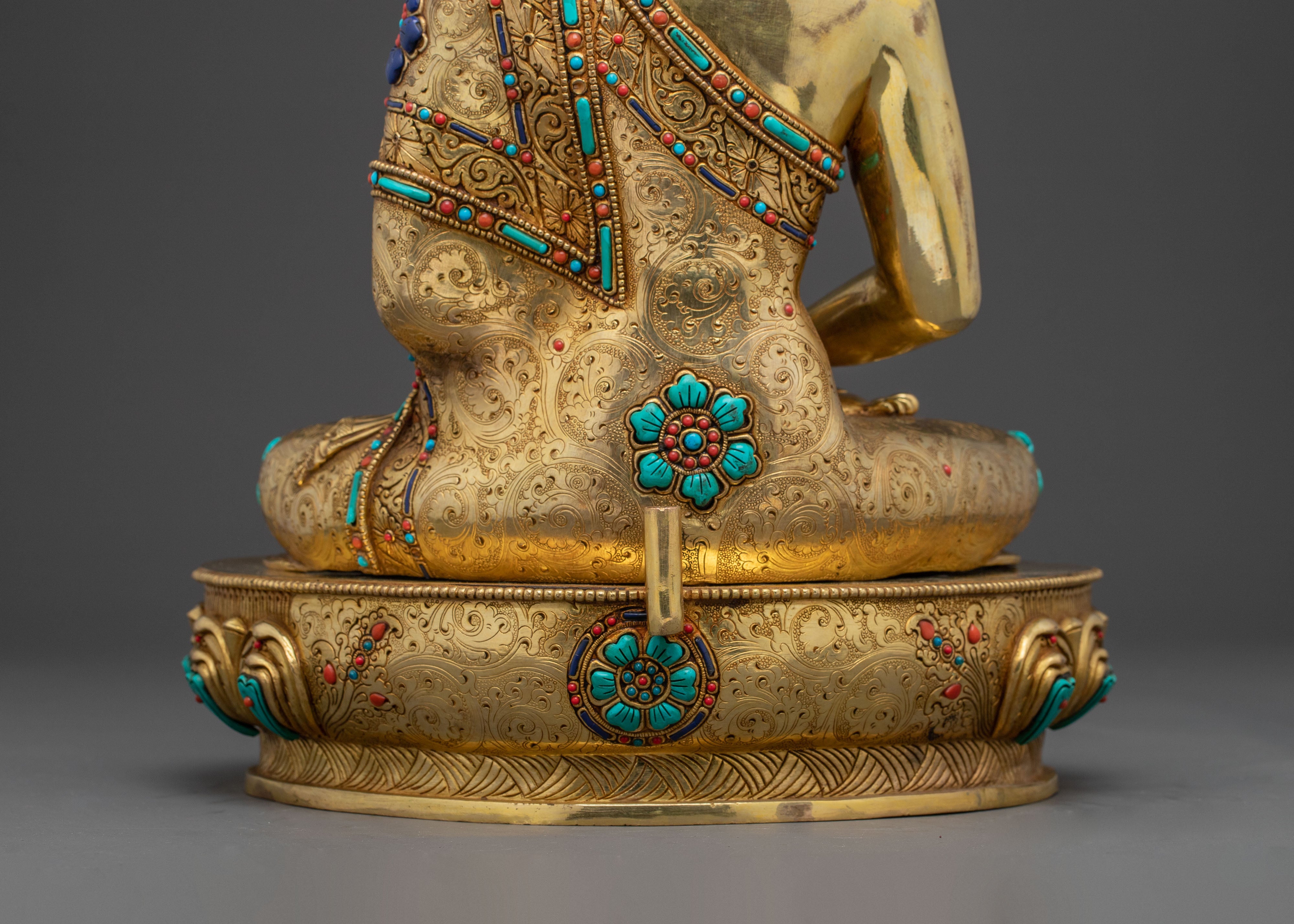 Handmade Amitabha Buddha Golden Statue: Gilded Serenity